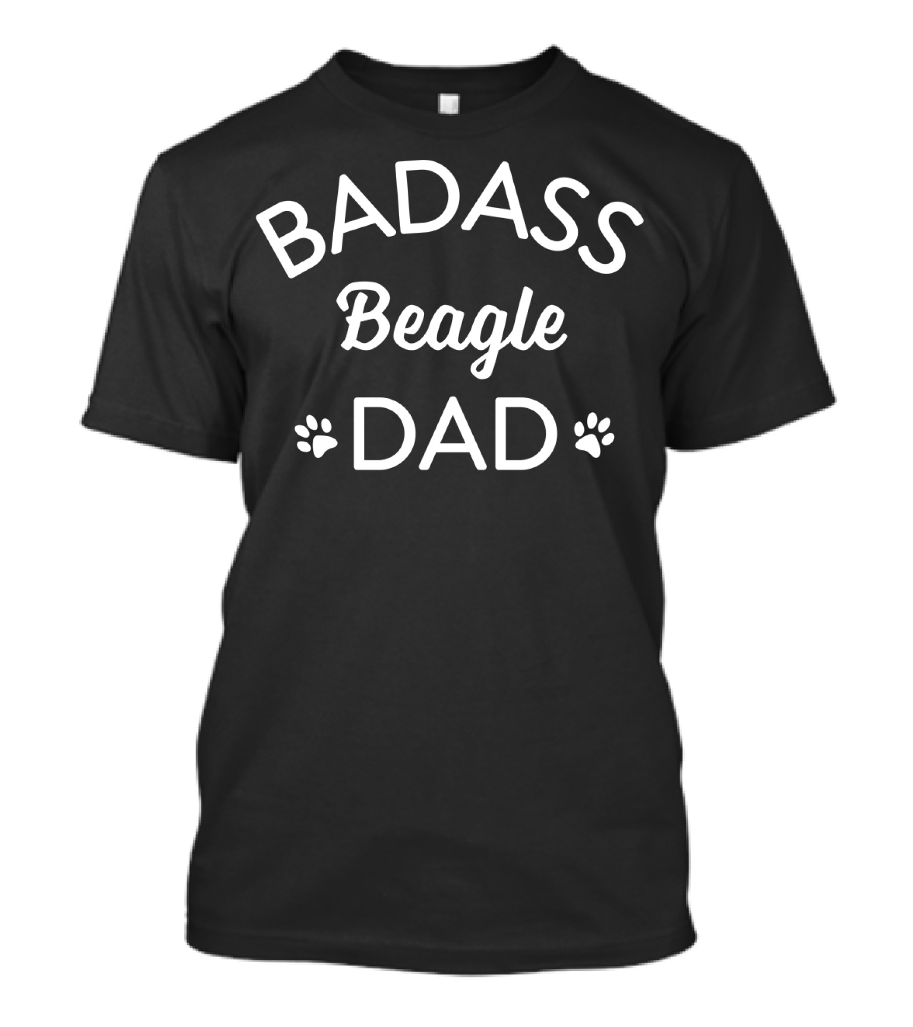 BADASS BEAGLE DAD PAW PRINTS T-Shirt