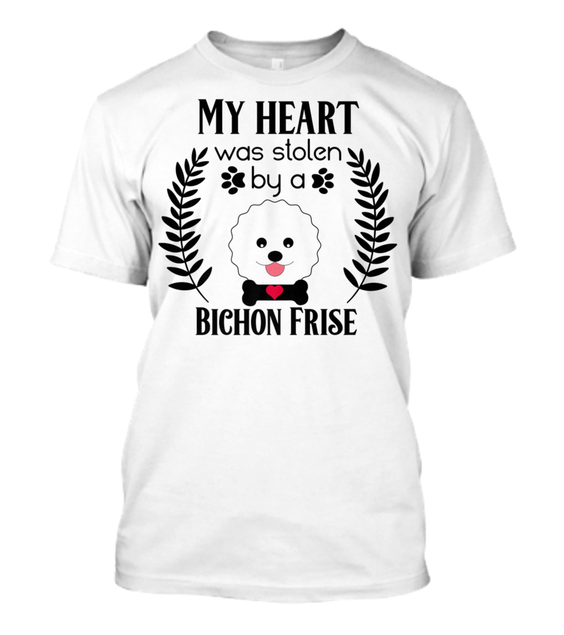 My Heart Was Stolen By A Bichon Frise Puppy Lover Dog Dad Canine Puppies T-Shirt