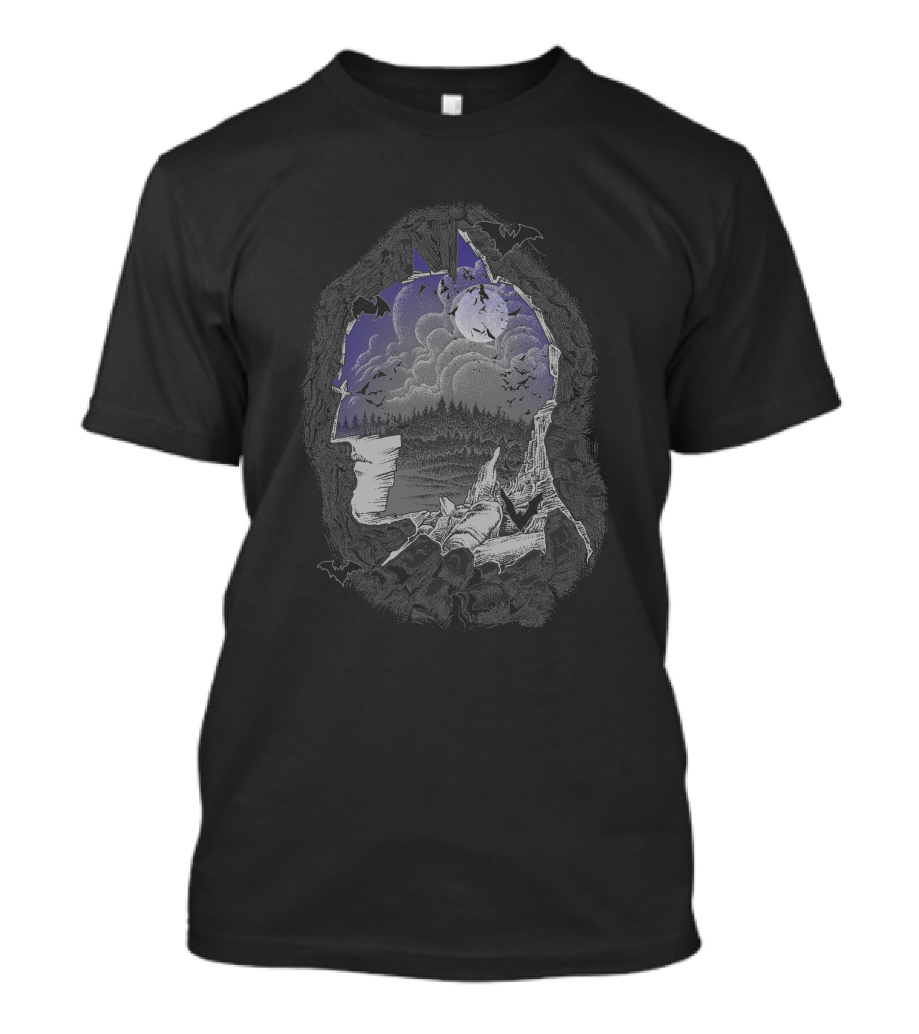 Bat Cave Night Sky 255306 T-Shirt