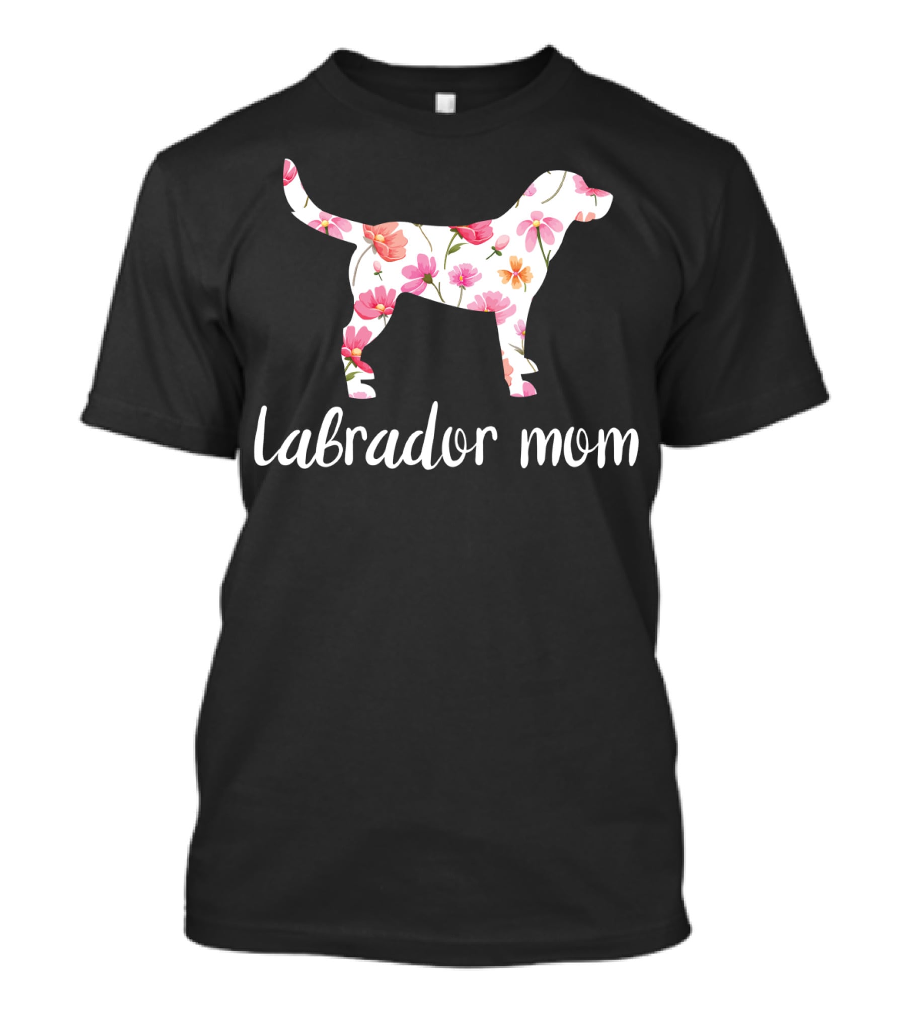 Labrador Mom Floral Design 15 T-Shirt