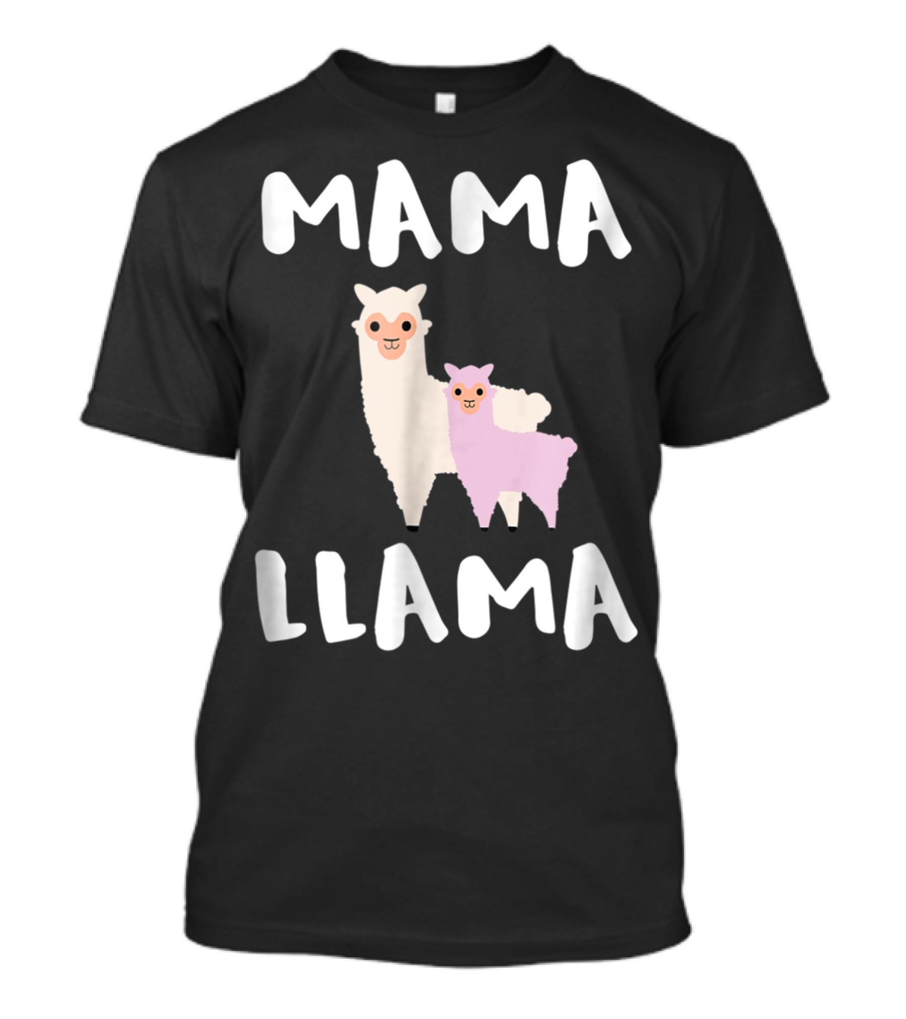 Mama Llama Cute Funny Llama Duo T-Shirt