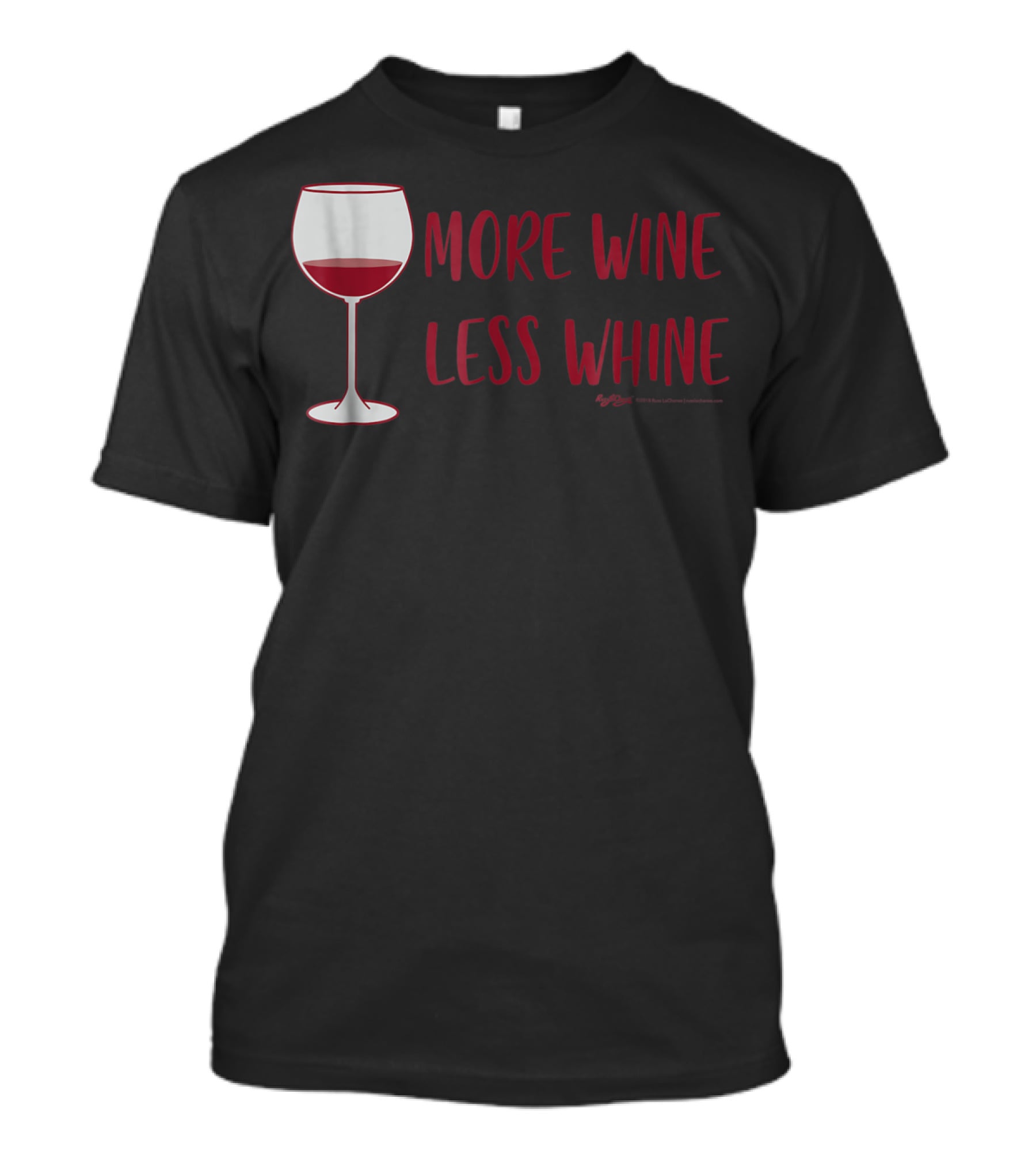 More Wine Less Whine Glass T-Shirt