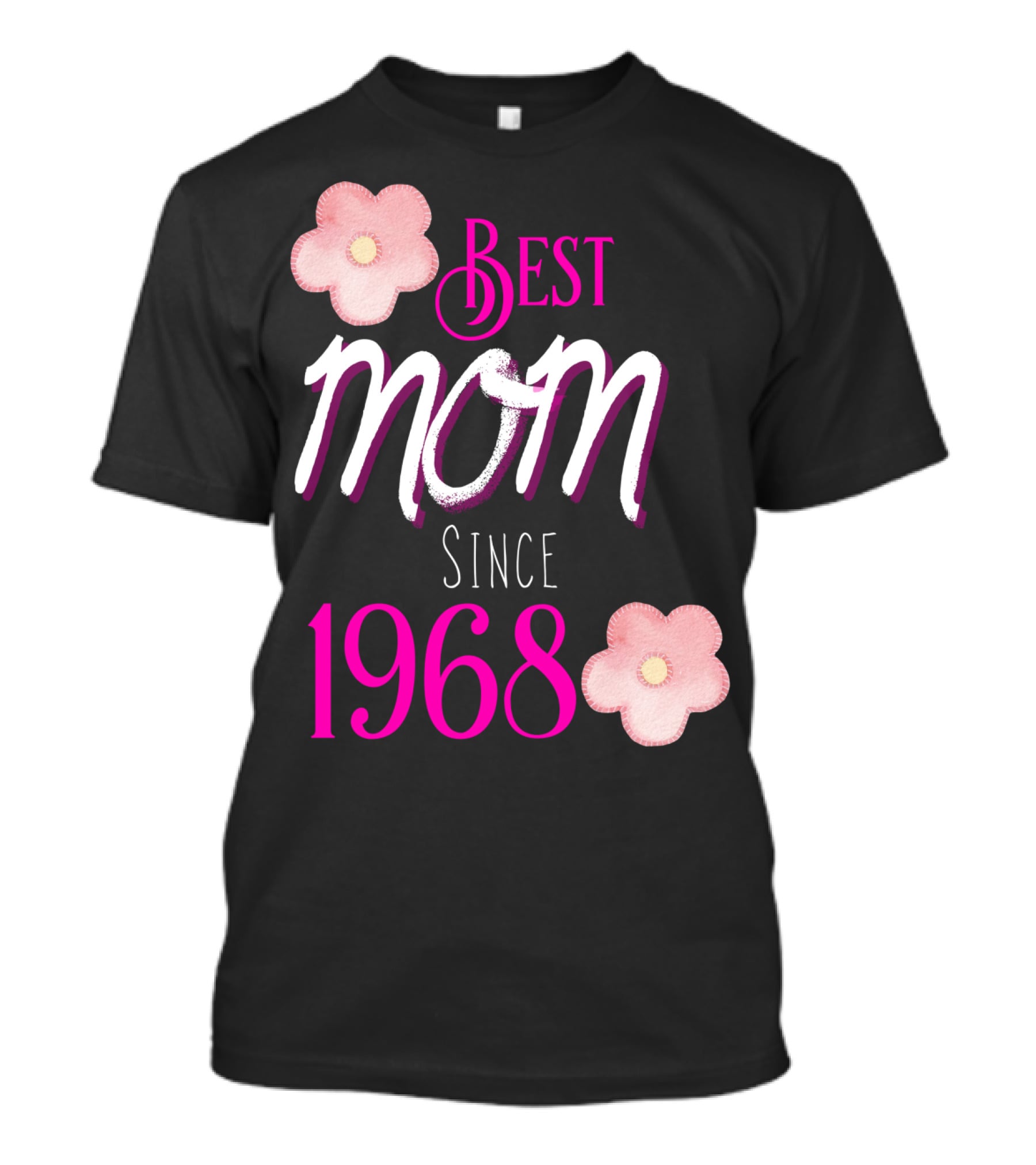 Best Mom Since 1968 Momiversary Flowers Mother's Day T-Shirt