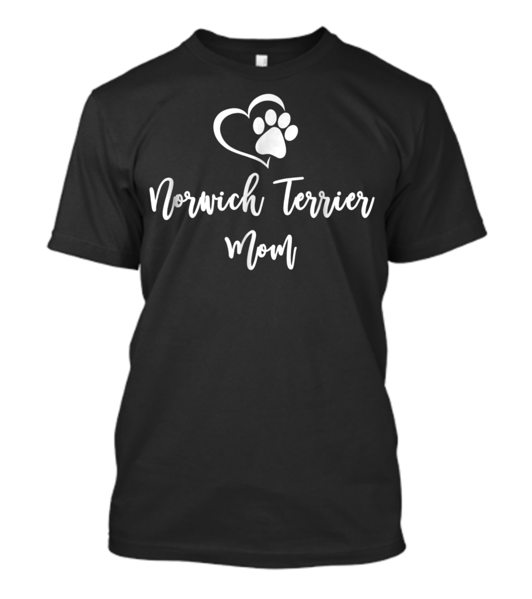 Norwich Terrier Mom Heart Paw T-Shirt
