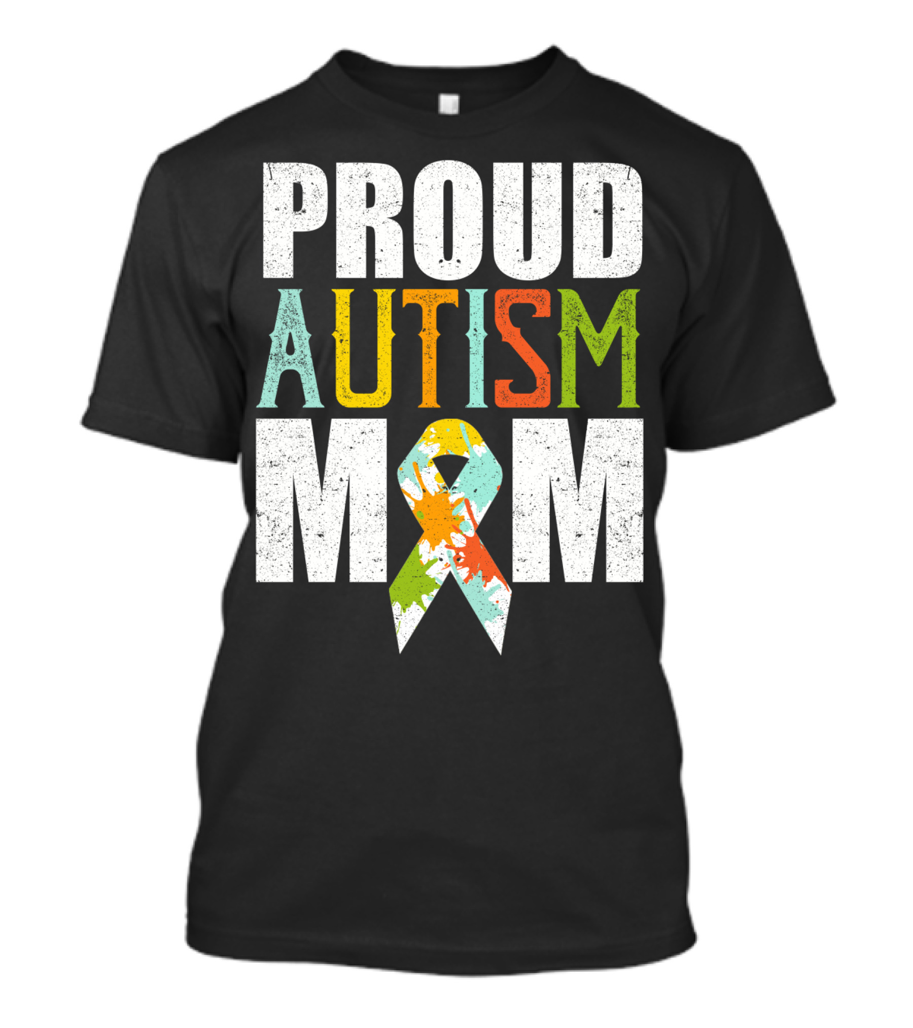 Proud Autism Mom Multicolor Awareness T-Shirt