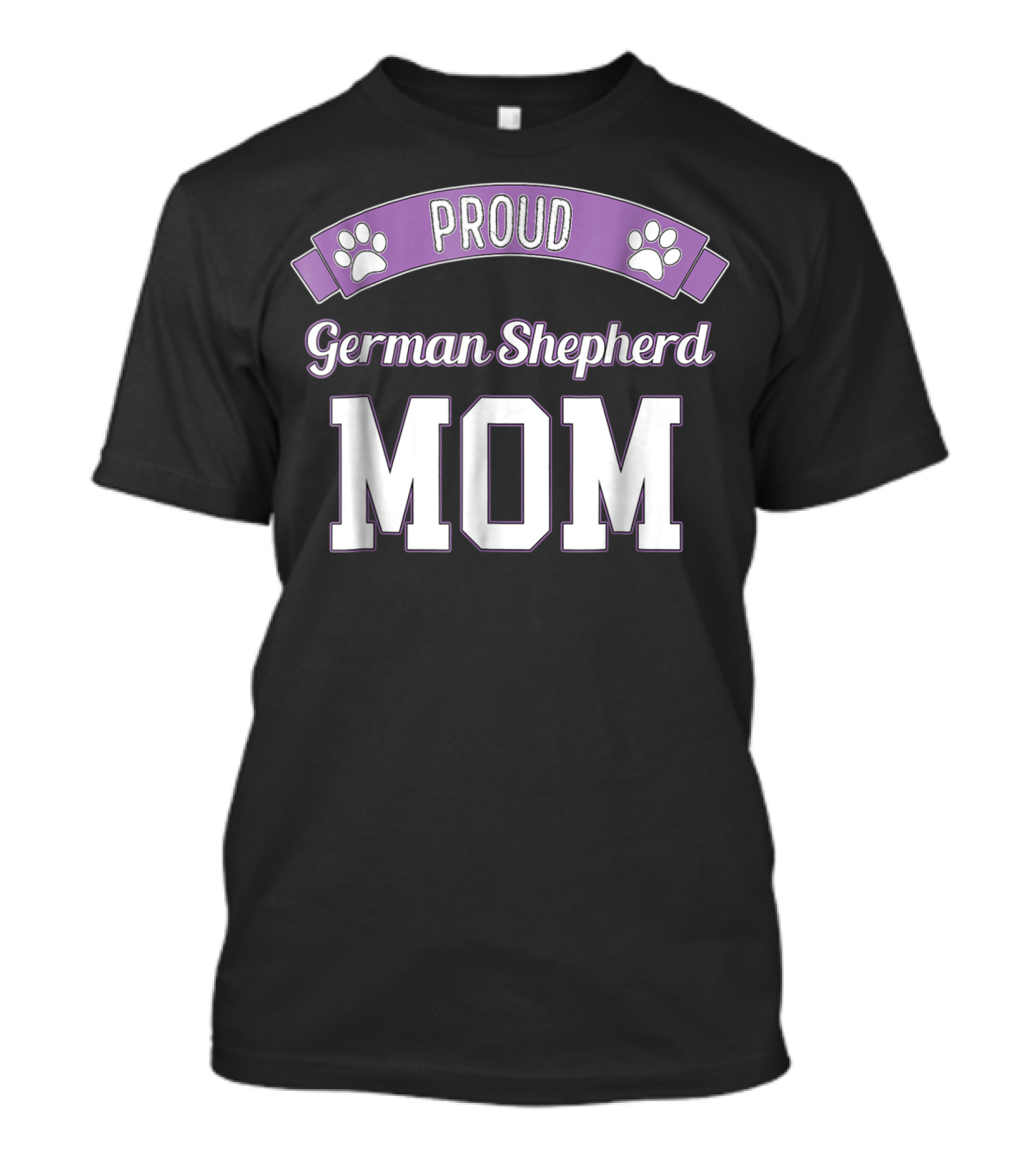 Proud German Shepherd Mom Dog Lover With Paw Prints T-Shirt