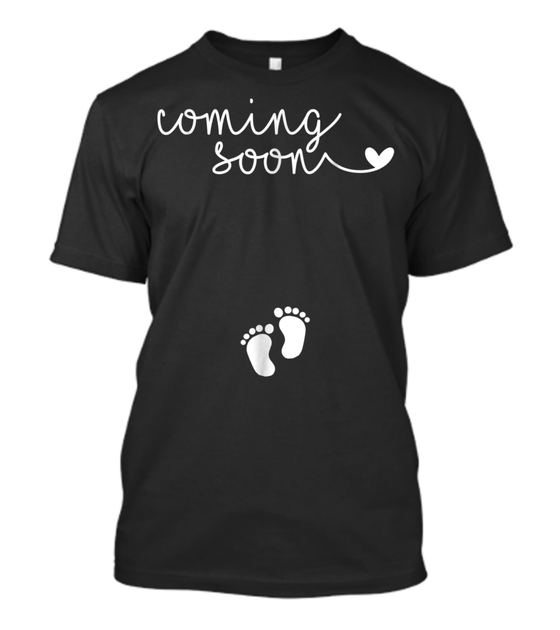 Coming Soon Pregnancy Announcement With Baby Feet For Pregnant Mom To Be64 T-Shirt