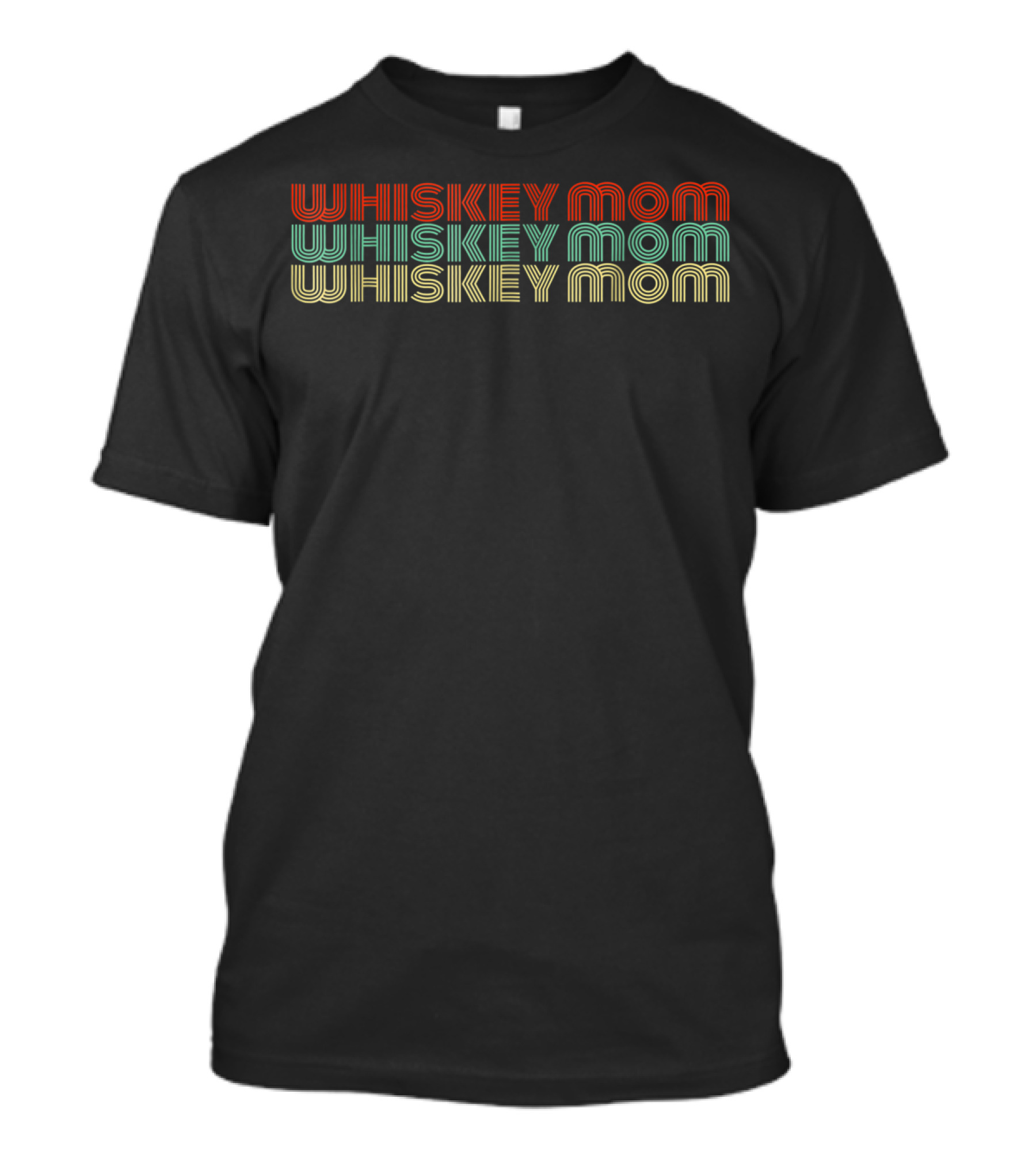 Whiskey Mom Retro 70s Style Vintage Whiskey T-Shirt