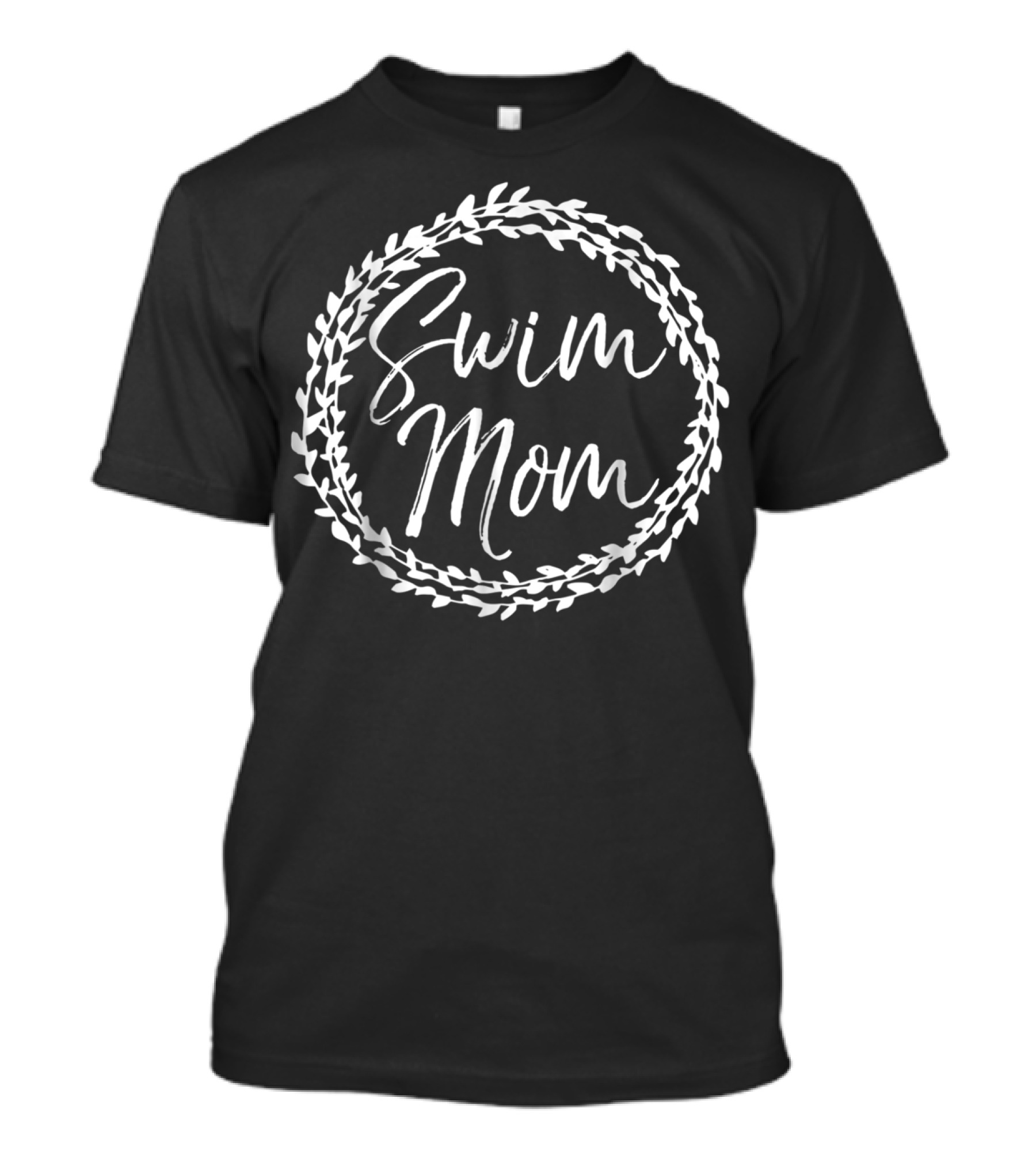 Swim Mom Cute School Sports Swimming Wreath T-Shirt