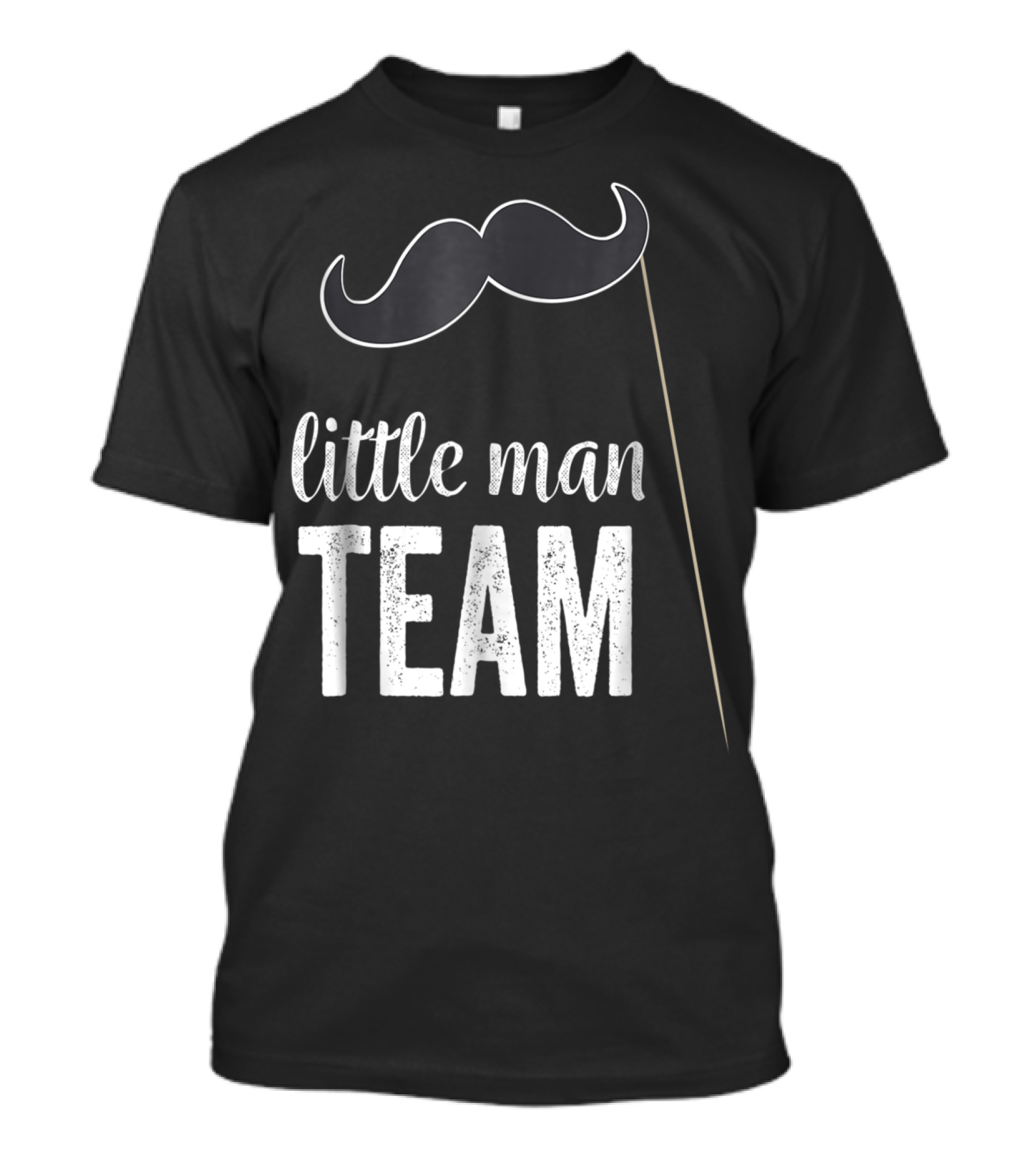 Little Man Team Mustache Gender Reveal Party T-Shirt