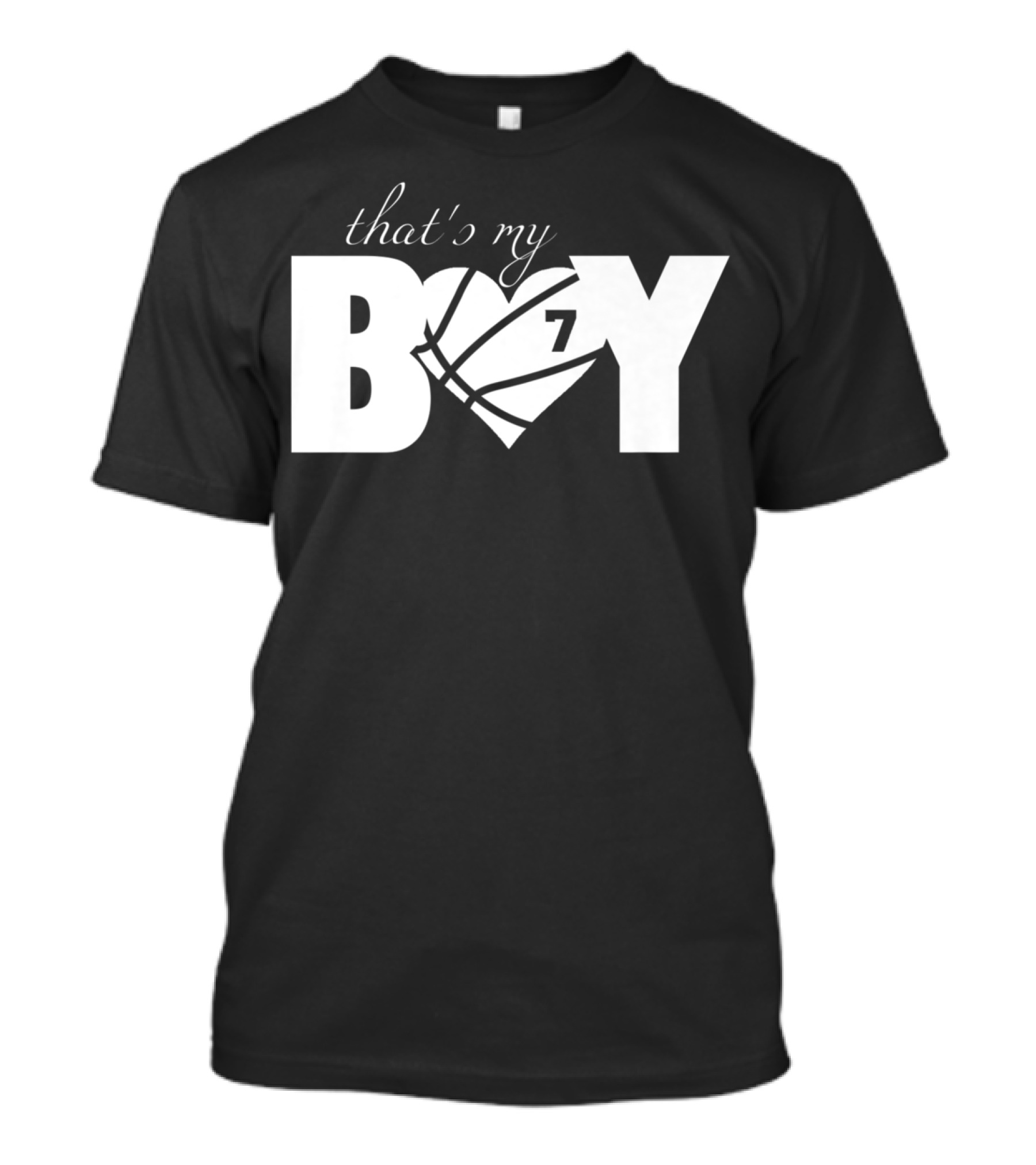 That's My Boy 7 Basketball Heart Design For Mom And Dad T-Shirt