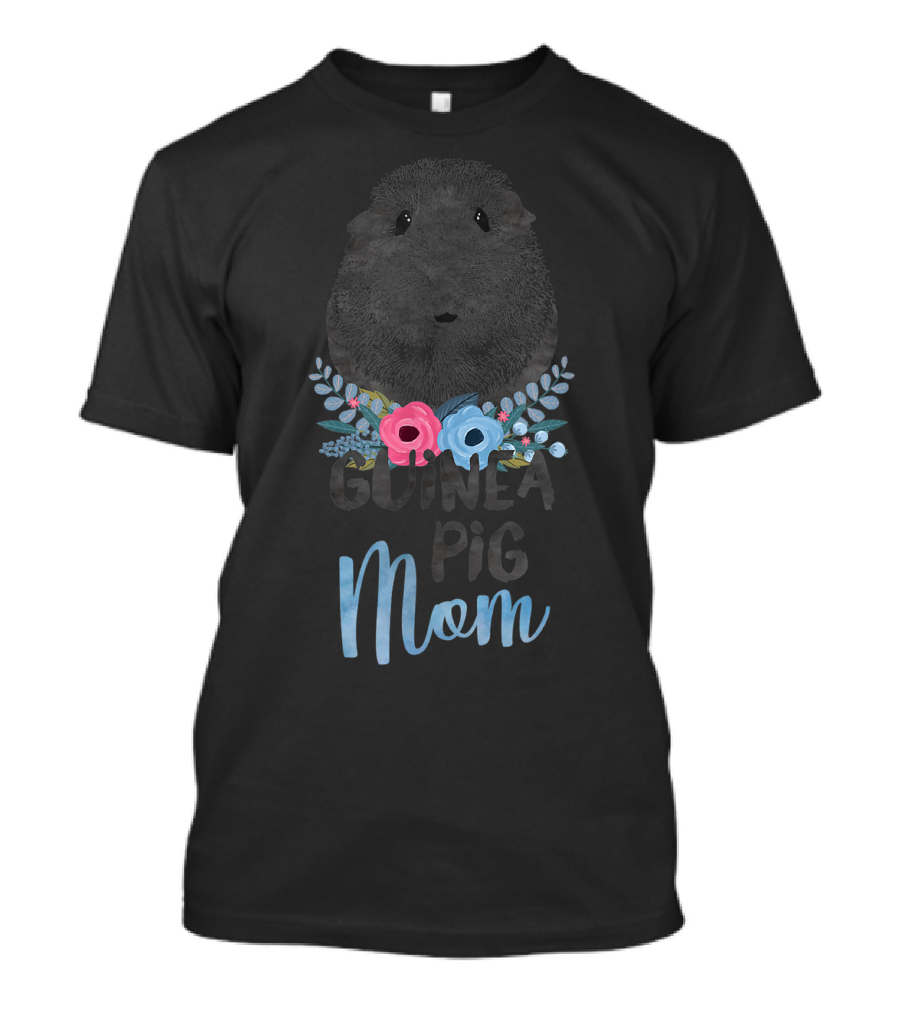 Guinea Pig Mom Floral Cute Pet Owner T-Shirt
