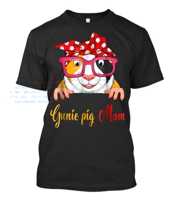 Guinea Pig Mom Red Glasses Bandana 37 T-Shirt