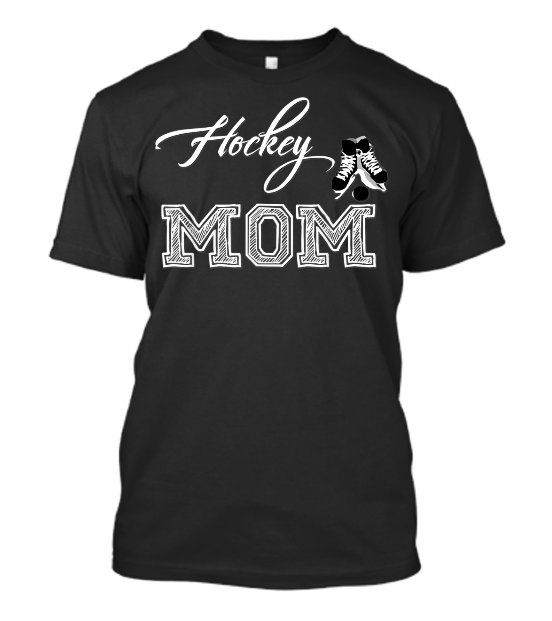 Hockey Mom Funny Cool Holidays Christmas Halloween Skates T-Shirt