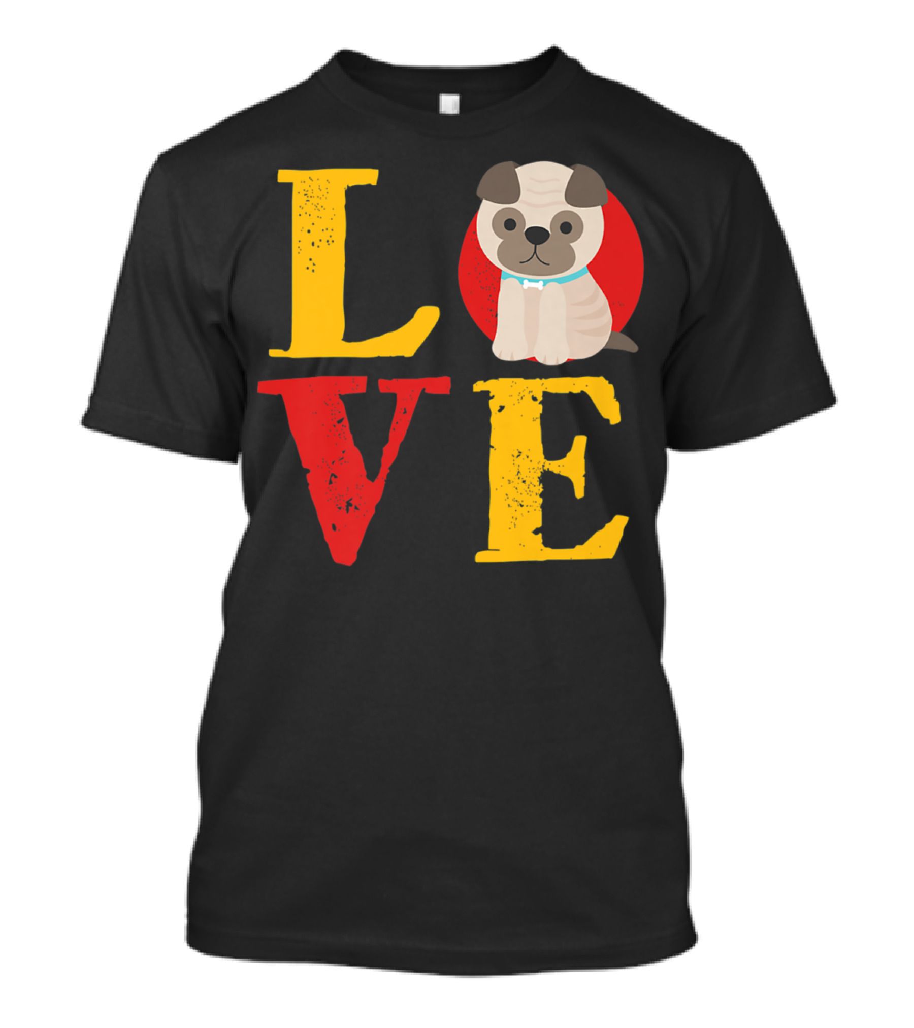 Love Pug Dog Animal Lover Puppies Mom And Dad19 T-Shirt