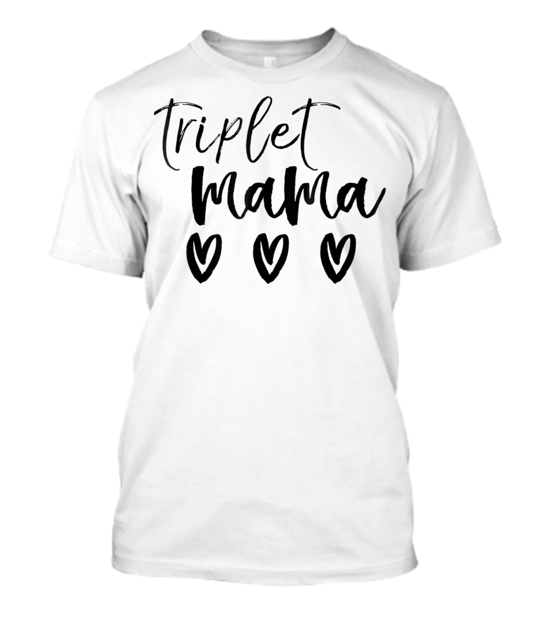 Triplet Mama Heart Trio Multiples73 T-Shirt