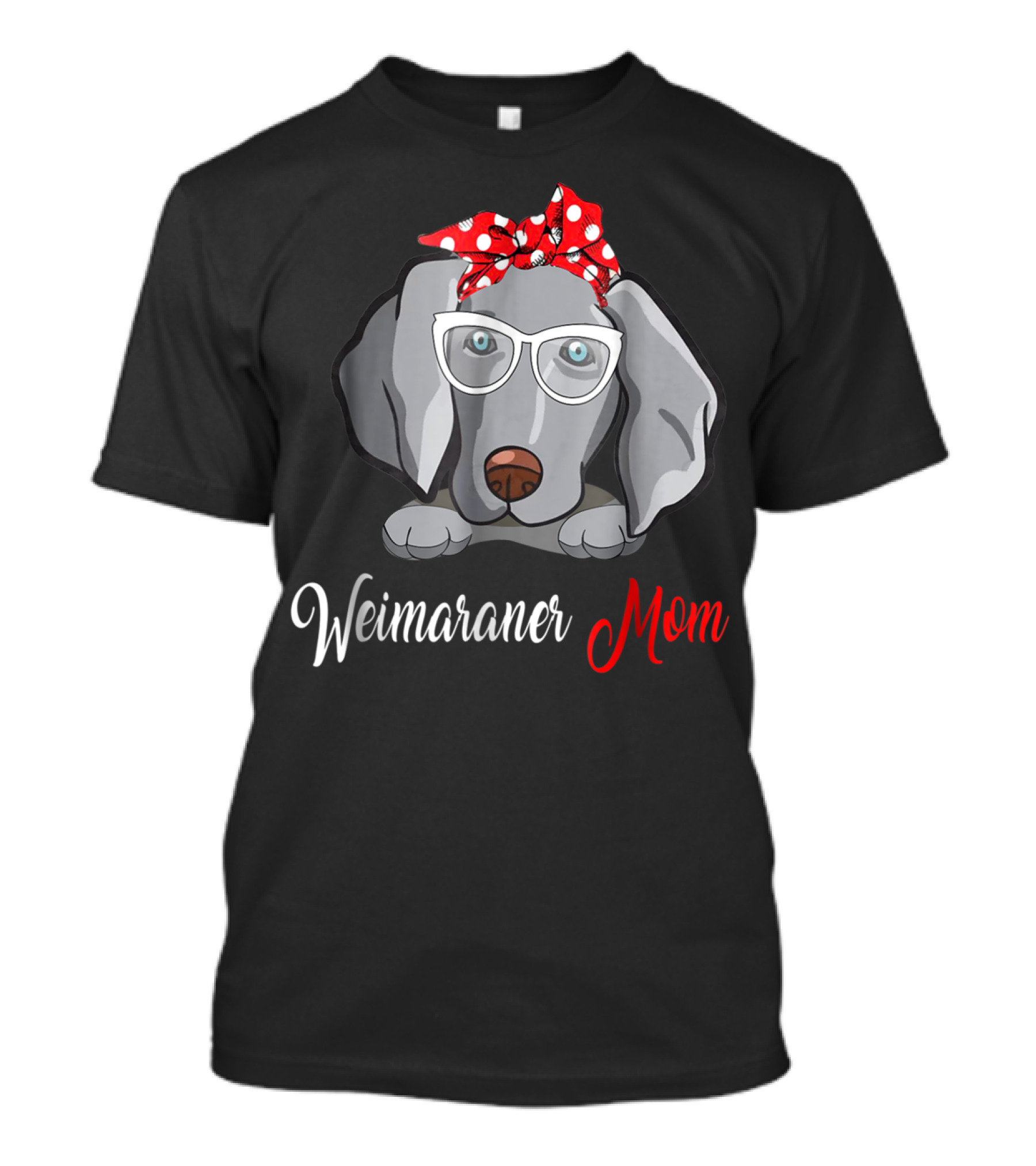 Weimaraner Mom Glasses Polka Dot Birthday T-Shirt