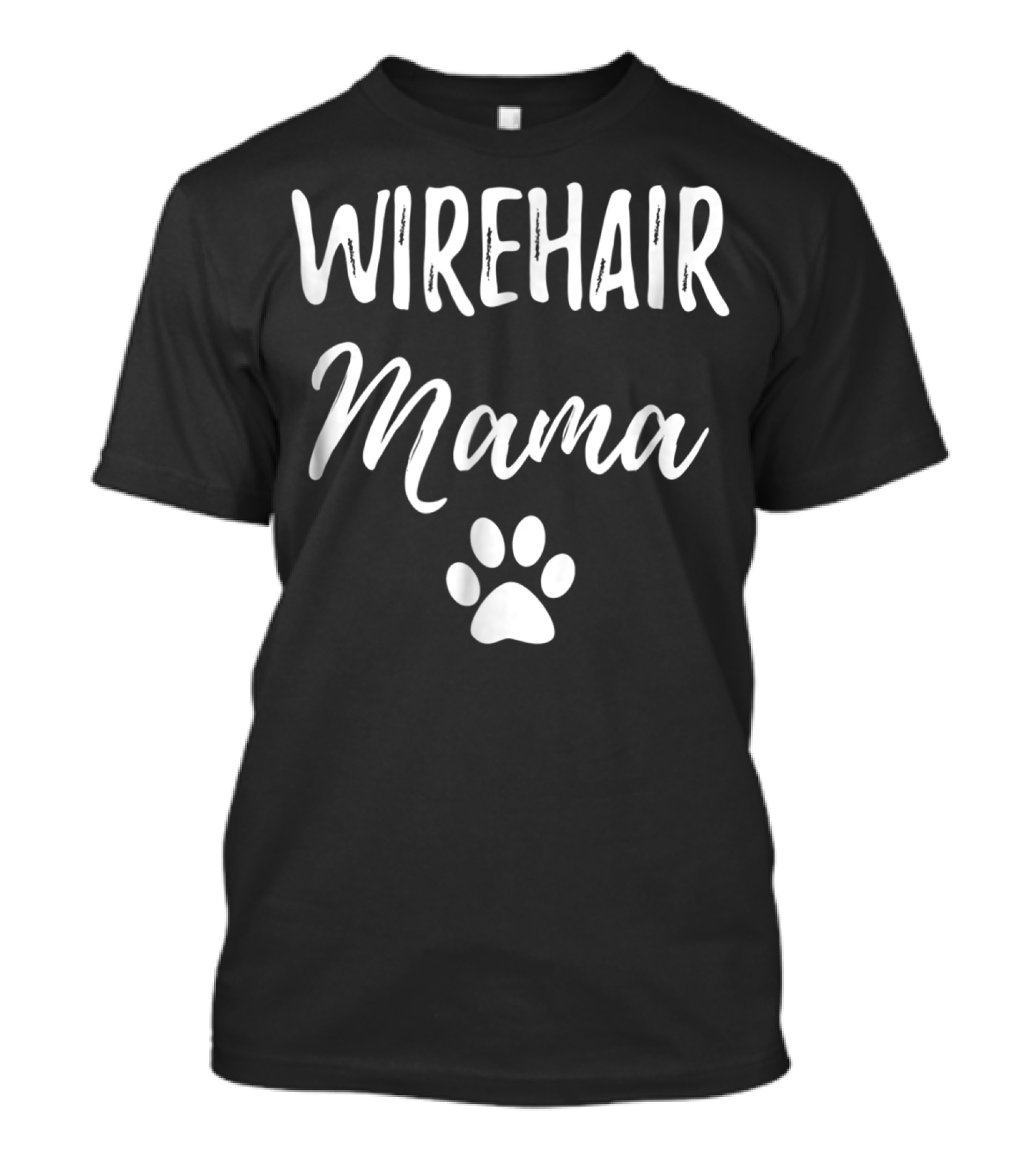 Wirehair Mama Funny Cat Mom Paw Print Idea99 T-Shirt