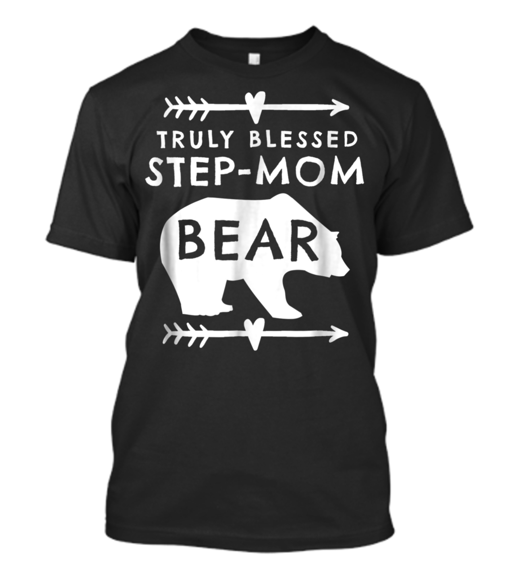 Truly Blessed Step-Mom Bear Silhouette With Arrow Accents T-Shirt