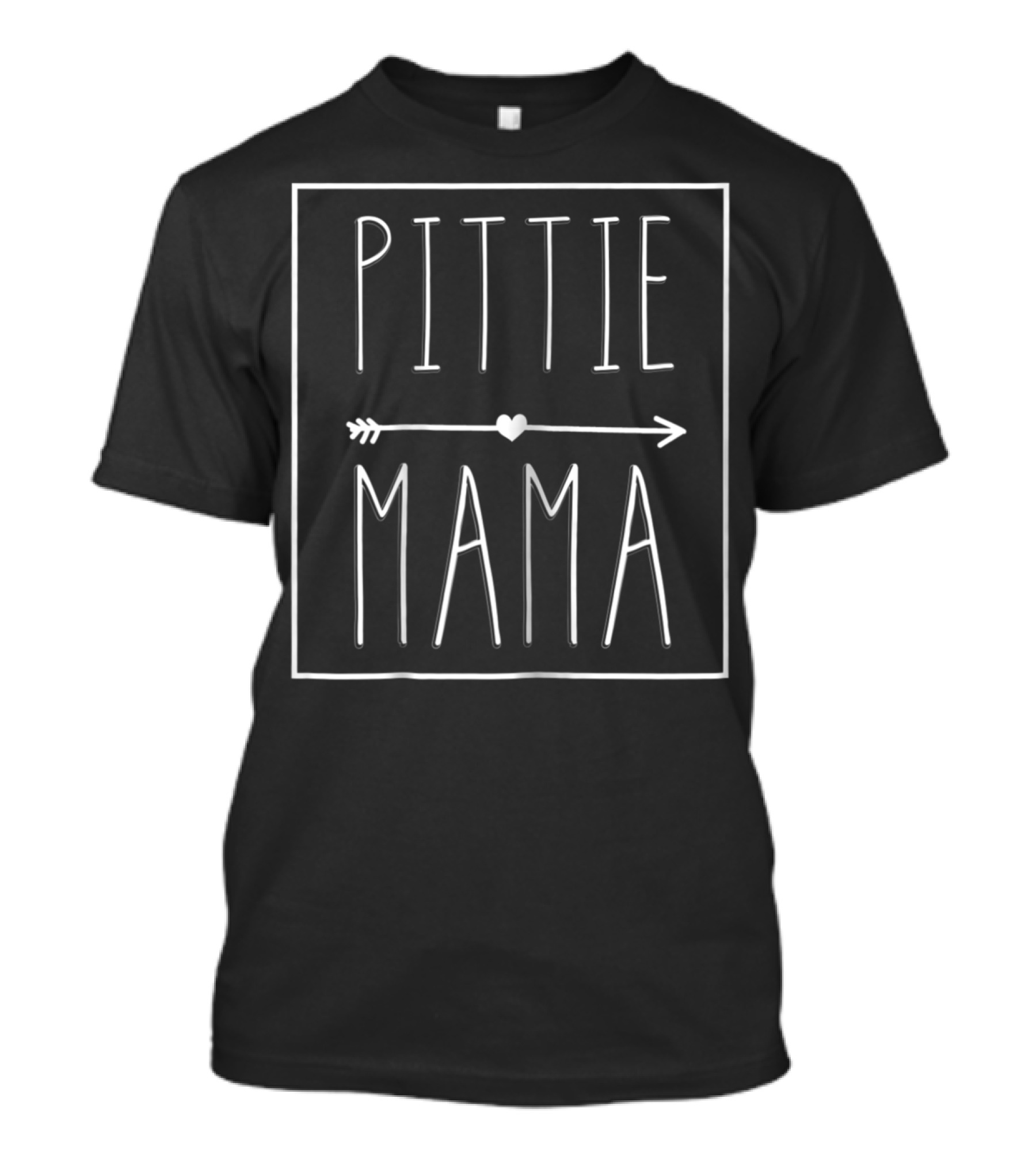 Pittie Mama Arrow Heart Pitbull Mom For Women T-Shirt