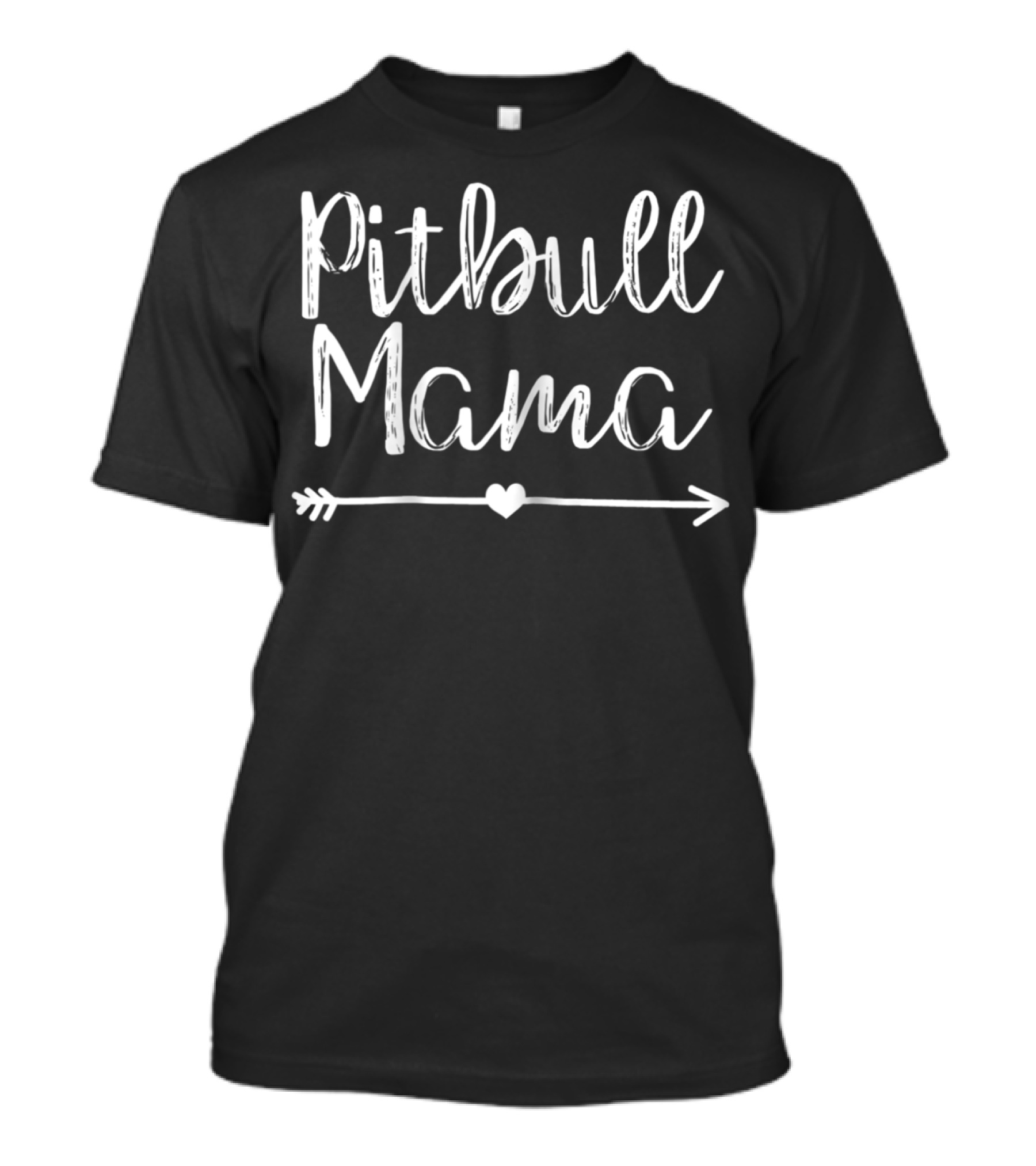 Pitbull Mama Funny Pittie Heart Arrow T-Shirt