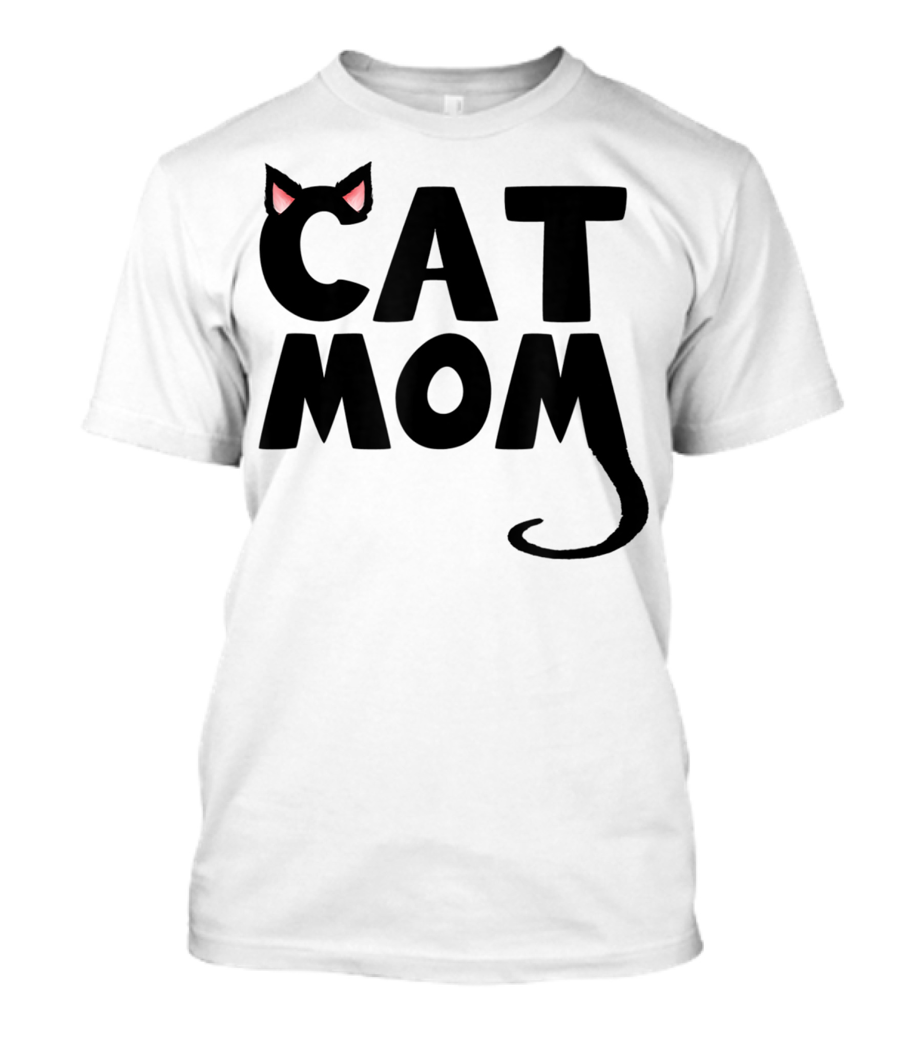 Cat Mom With Cat Ears And Tail T-Shirt
