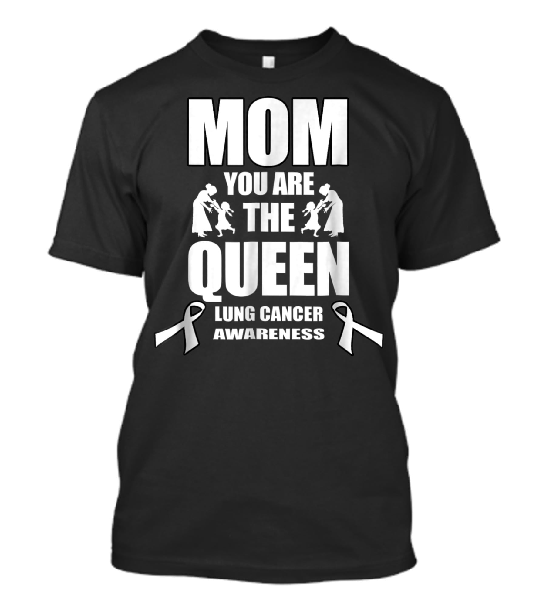 Mom You Are The Queen Lung Cancer Awareness Ribbon Iconic T-Shirt