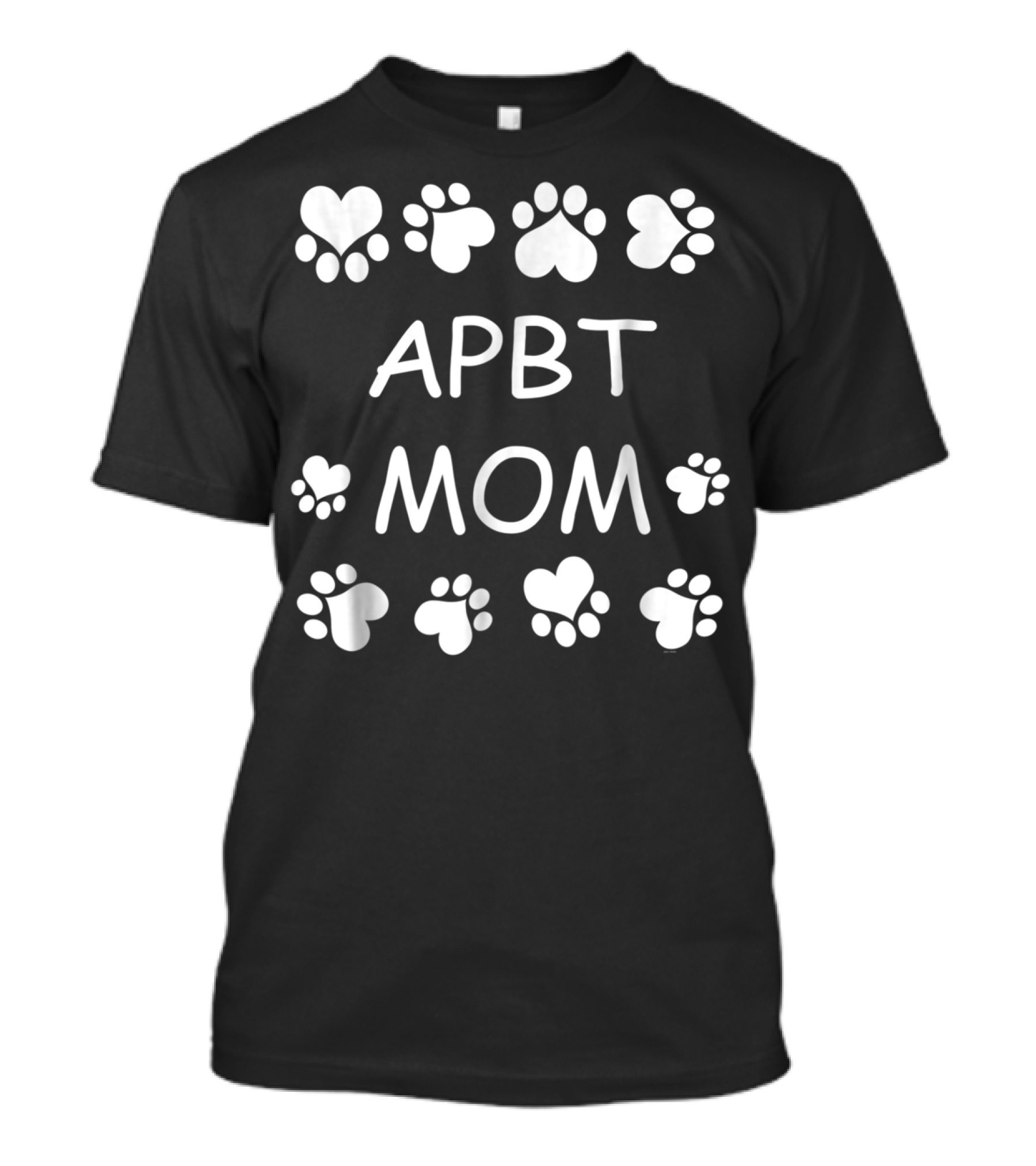 APBT Mom Lovers Paw Heart Christmas Birthday T-Shirt
