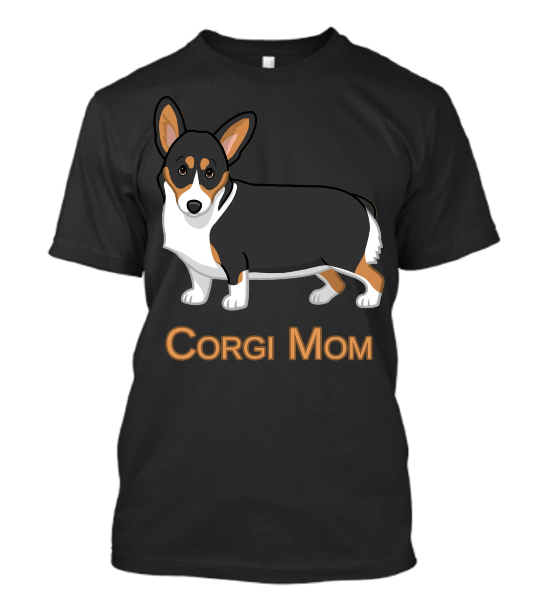 Corgi Mom Cute Black Tricolor Pembroke Dog Lovers T-Shirt