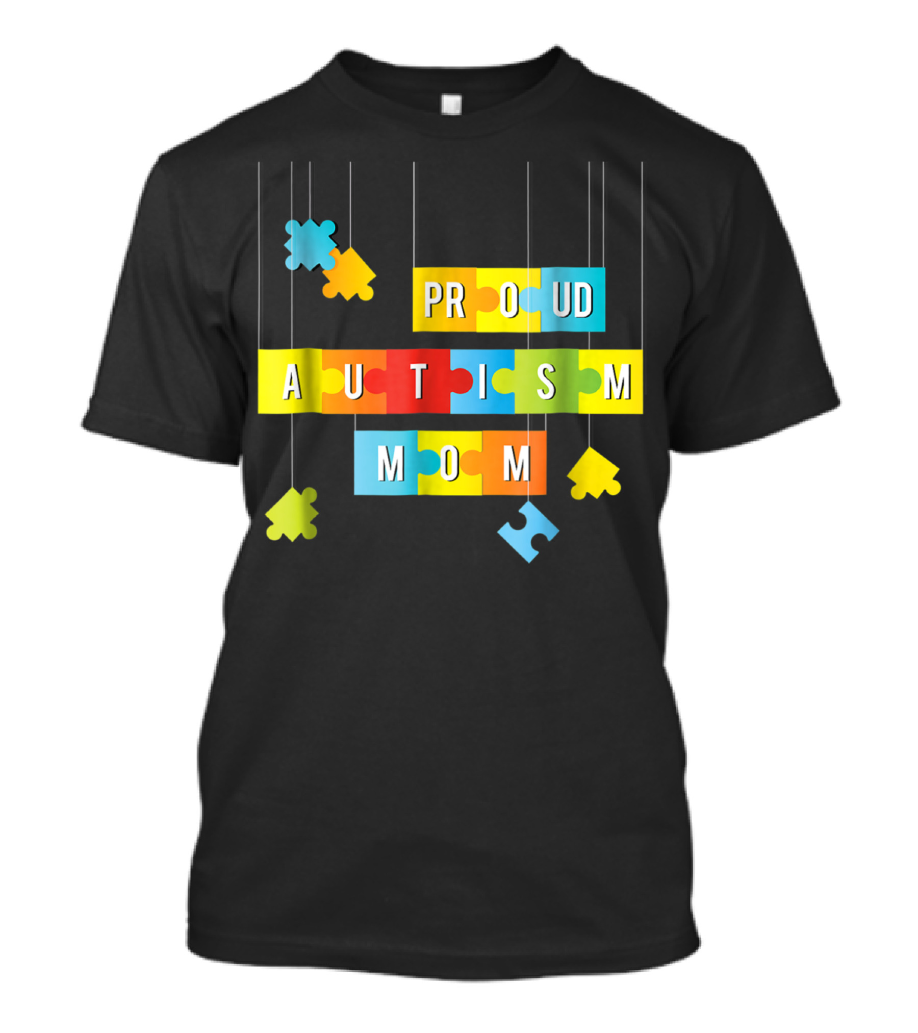 Proud Autism Mom Tees Women Mama Grandma Mommy T-Shirt