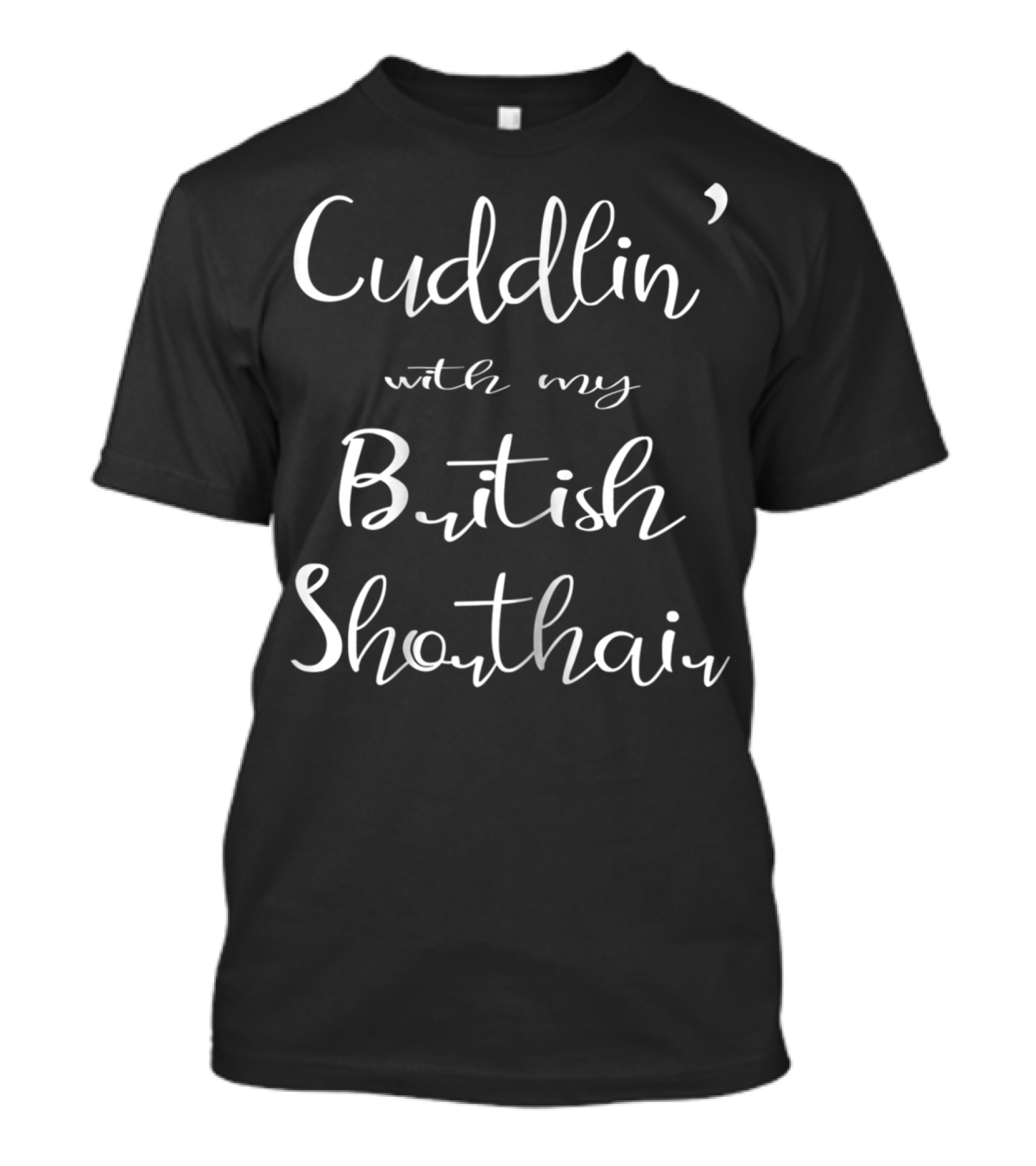 Cuddlin' With My British Shorthair Mom Matching Cat T-Shirt