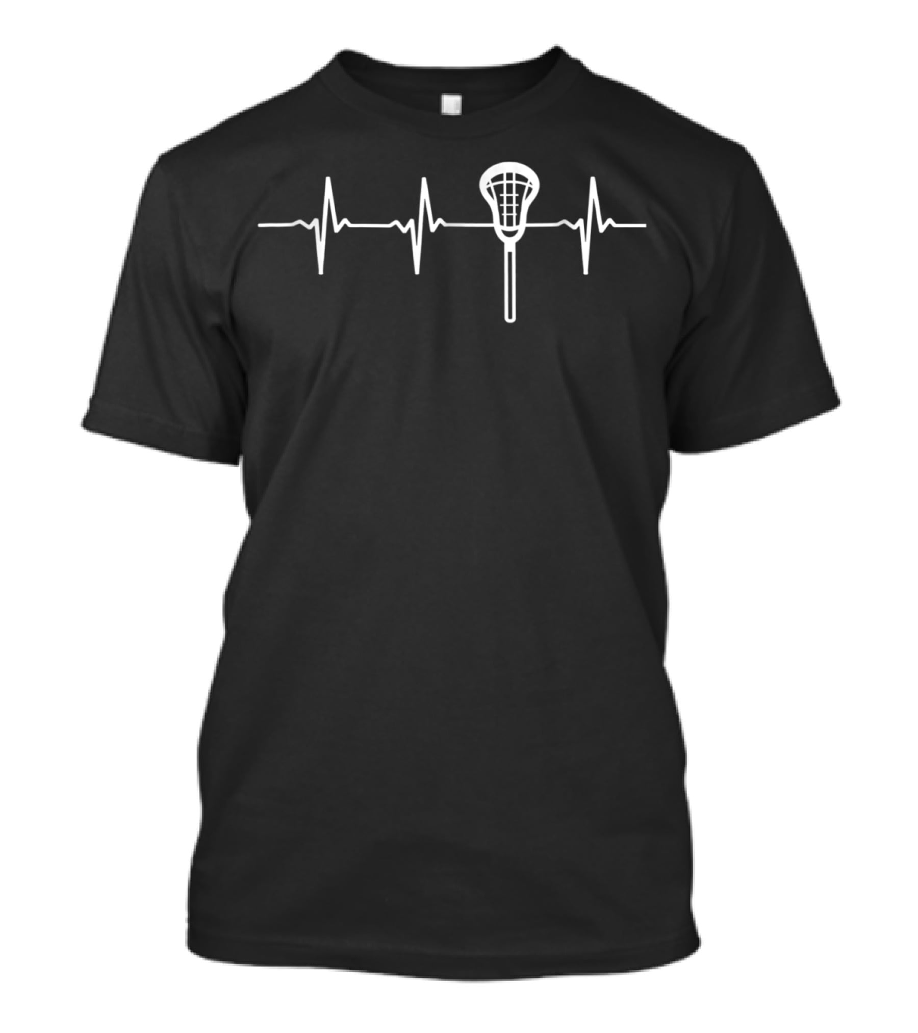 Funny Heartbeat Lacrosse Player Love78 Lacrosse Stick Heartbeat T-Shirt