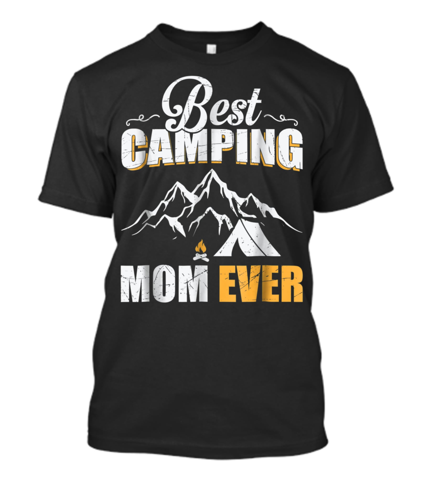 Best Camping Mom Ever Mountains And Tent Adventure T-Shirt