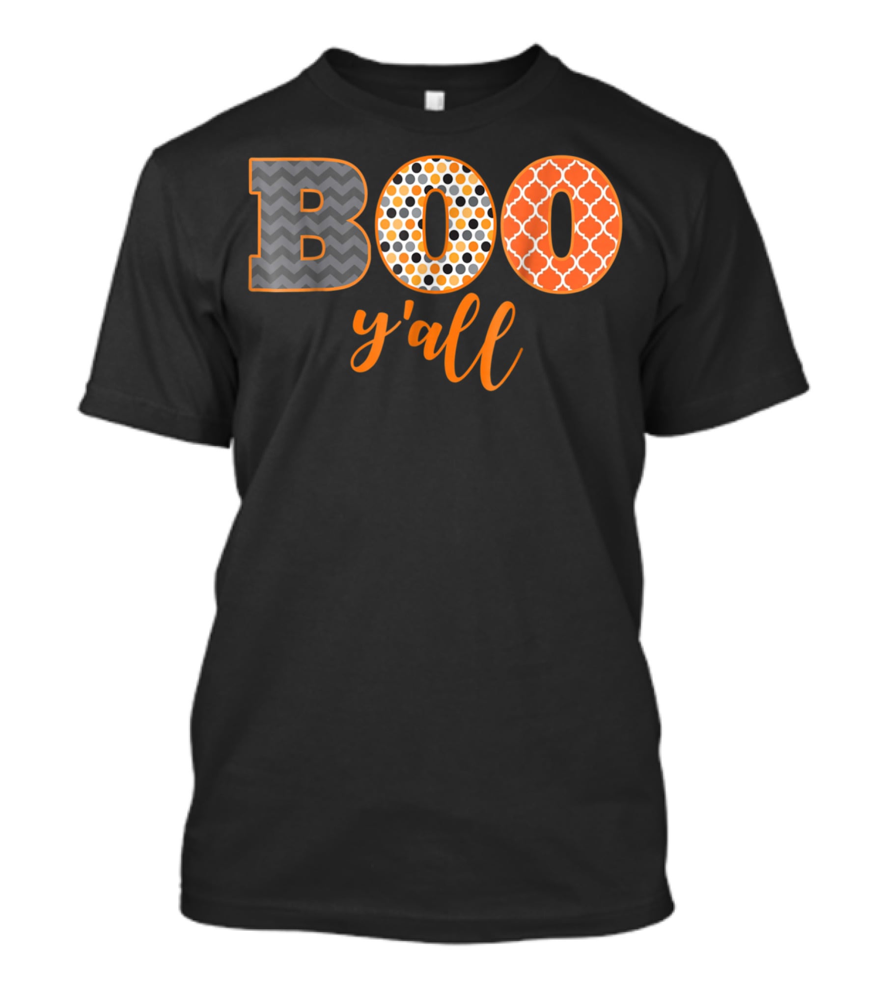 BOO Y'all Halloween Perfect Dad Teach51 Chevron Polka Dots T-Shirt
