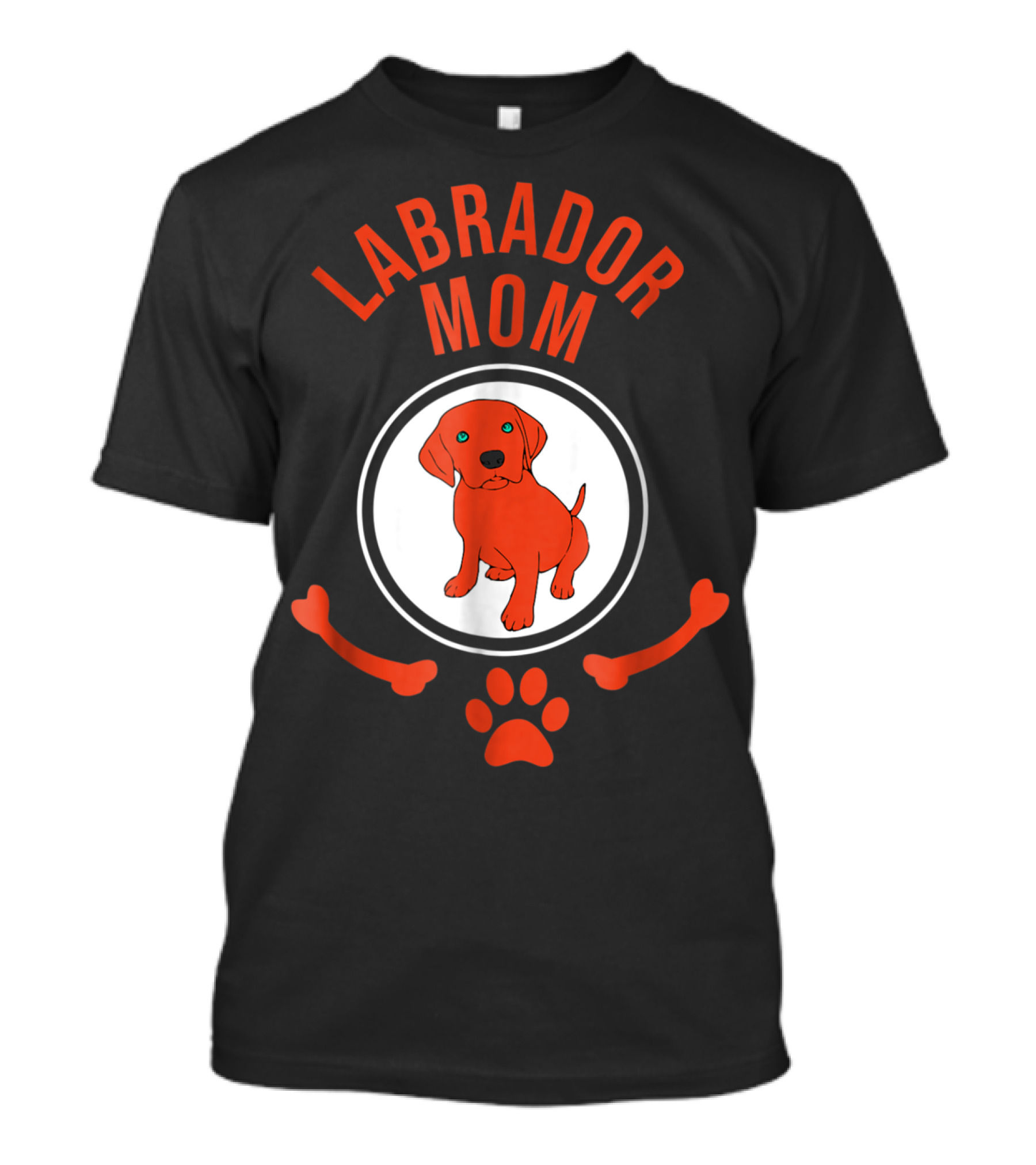 Labrador Mom Puppy Lover Cute Paw Bone T-Shirt
