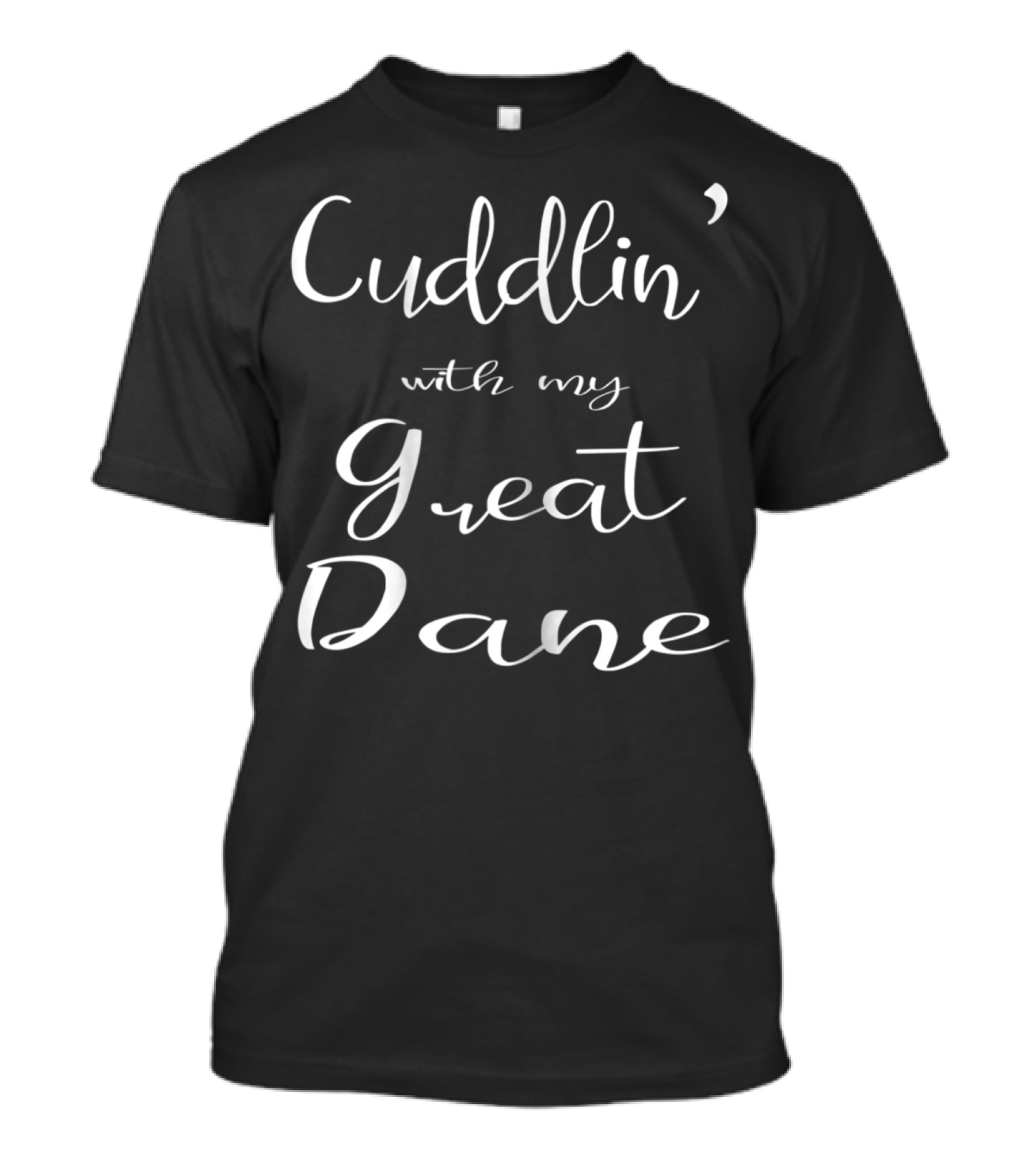 Cuddlin' With My Great Dane Mom Matching Dog Pajamas43 T-Shirt