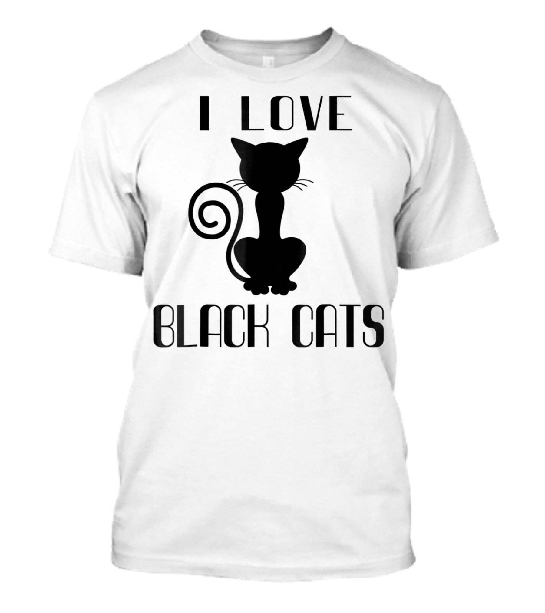 I Love Black Cats Cat Mom Witch T-Shirt