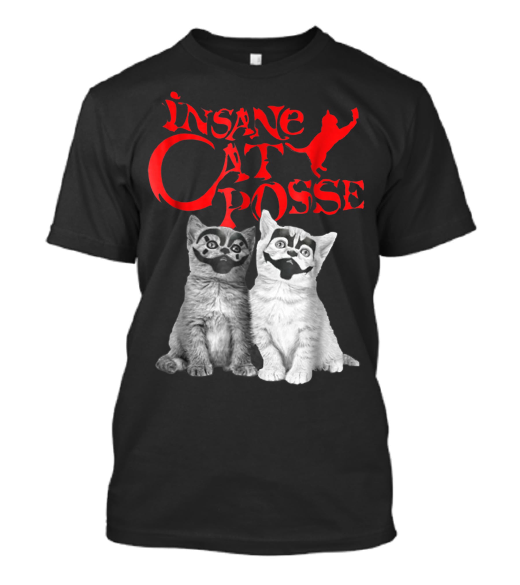 Insane Cat Posse Halloween Funny Clowns Mom Lover T-Shirt