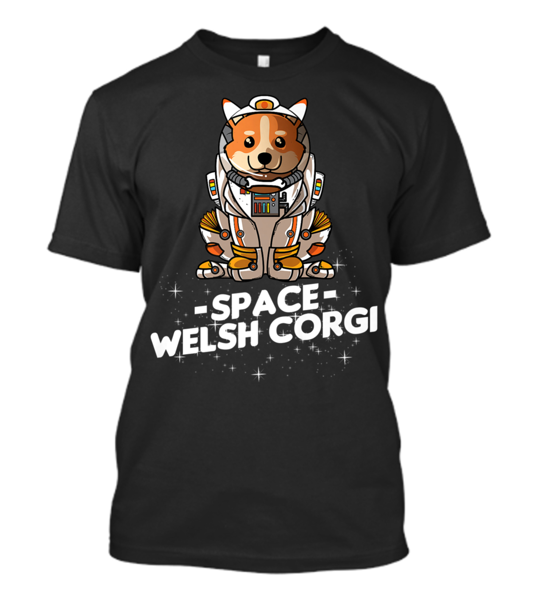 Space Welsh Corgi Christmas Suit Dog T-Shirt