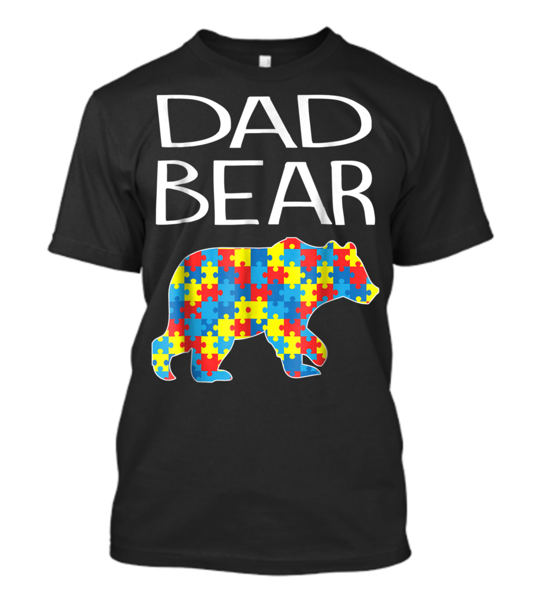 Dad Bear Autism Puzzle T-Shirt