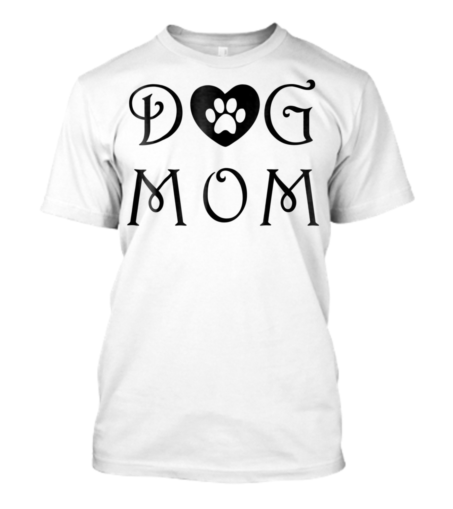 DOG MOM Heart Paw T-Shirt
