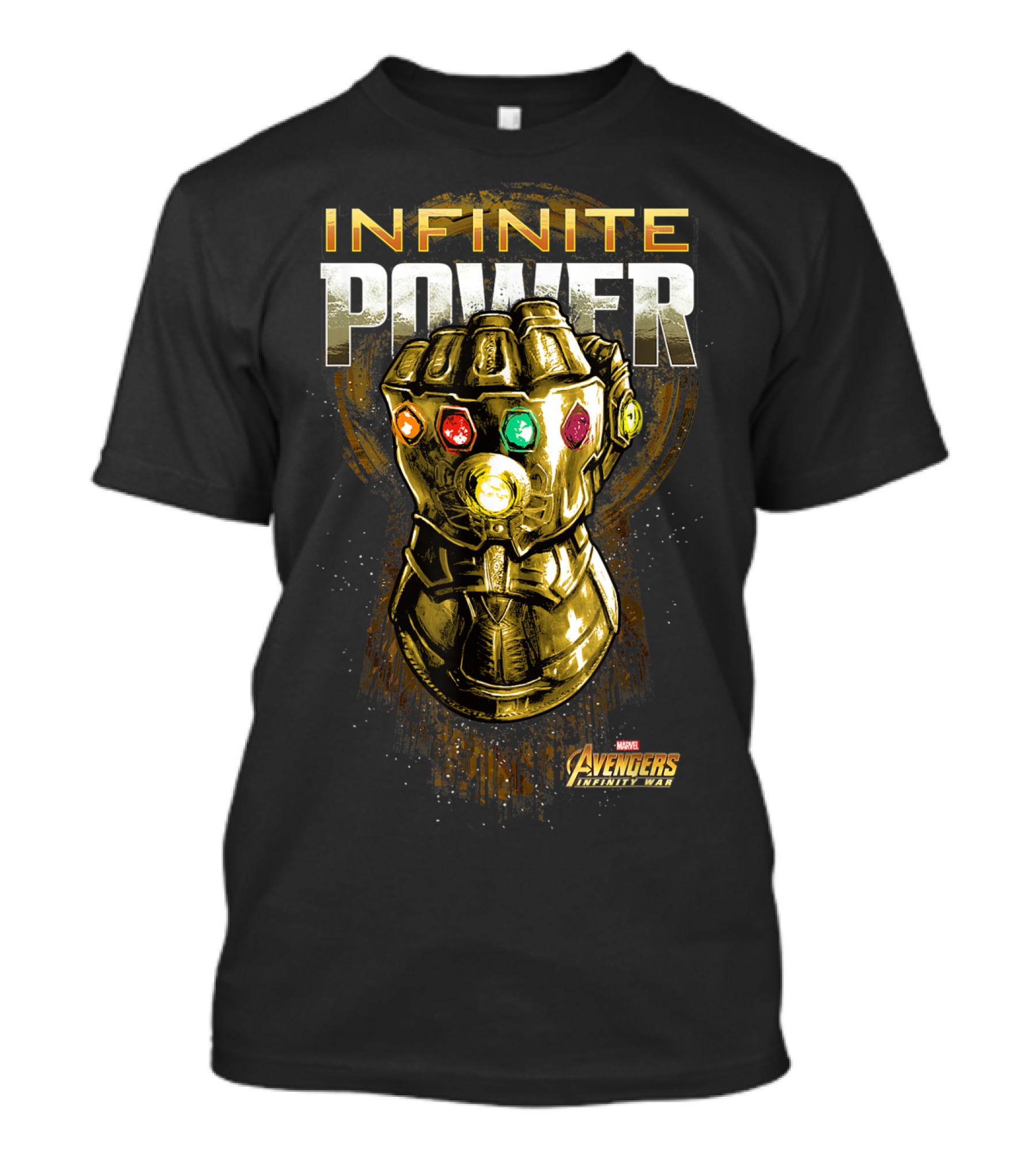 Infinite Power Gold Gauntlet Marvel Avengers Infinity War T-Shirt