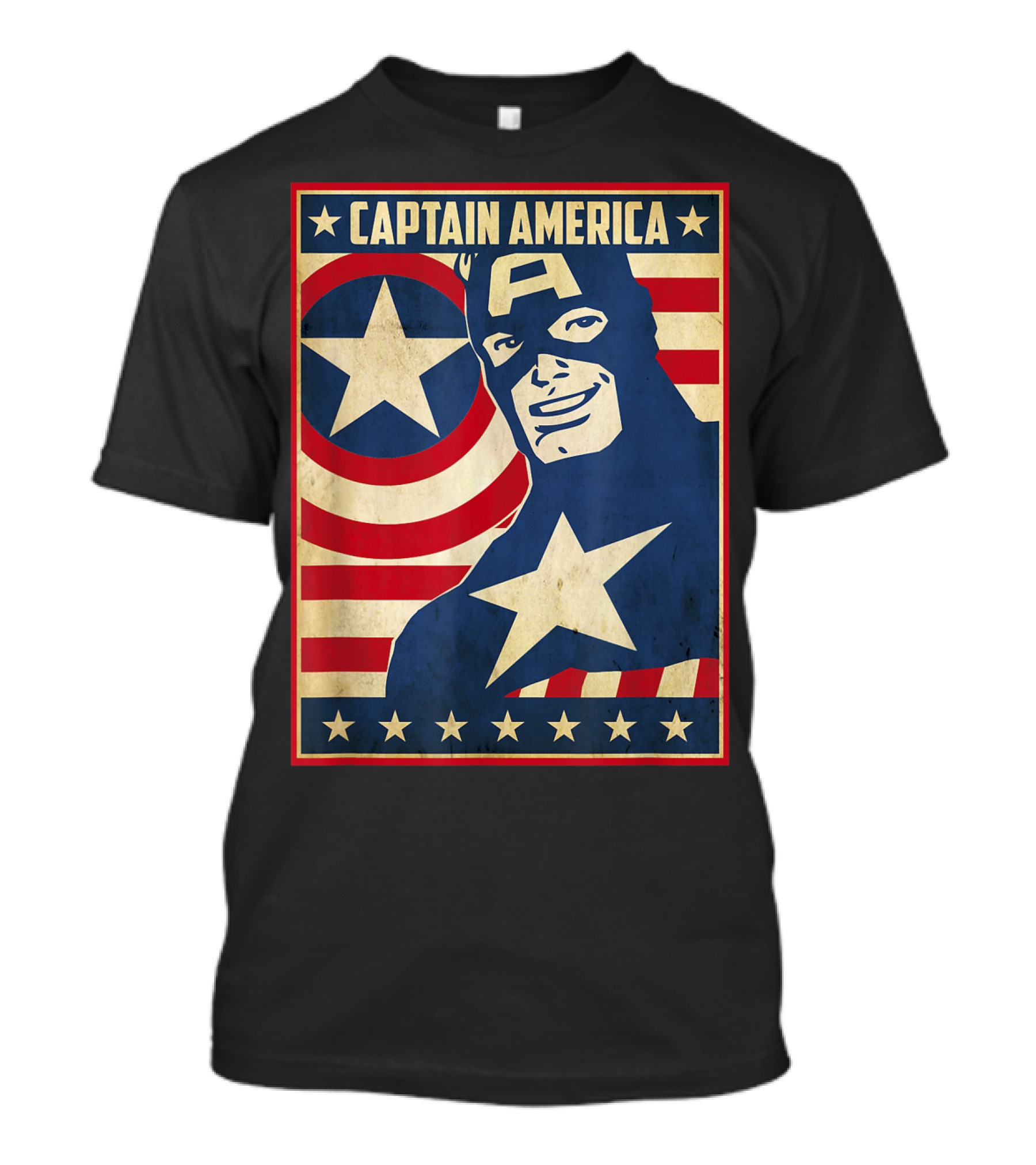 Captain America Avengers Patriotic Star Icon T-Shirt