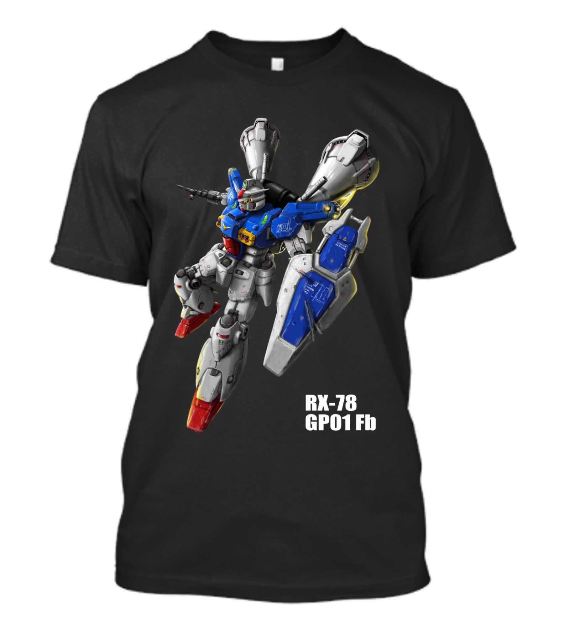 RX-78 GP01Fb Mobile Suit In Dynamic Action Pose T-Shirt