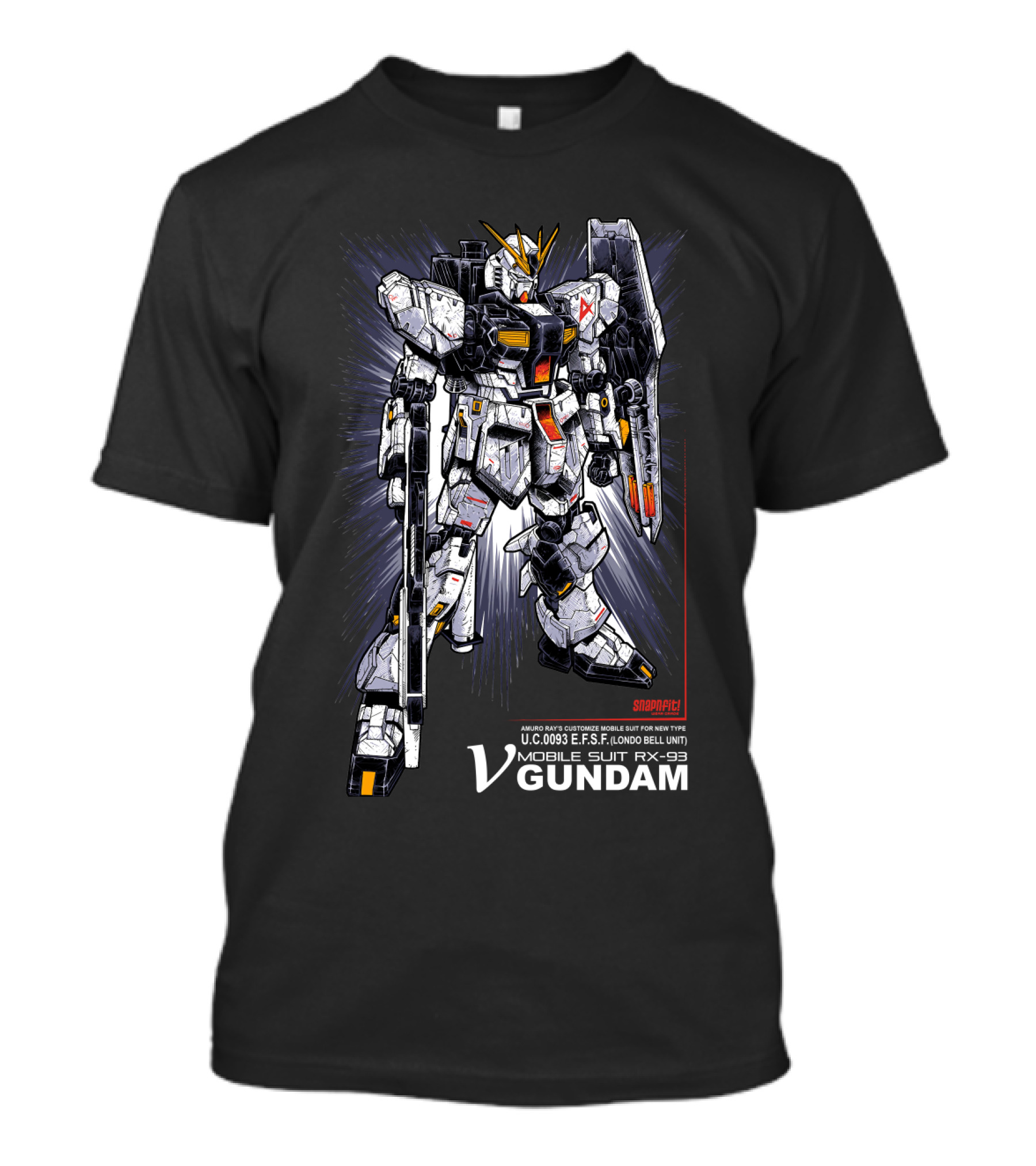 U.C.0093 E.F.S.F. Londo Bell Unit Mobile Suit RX-93 V Gundam T-Shirt