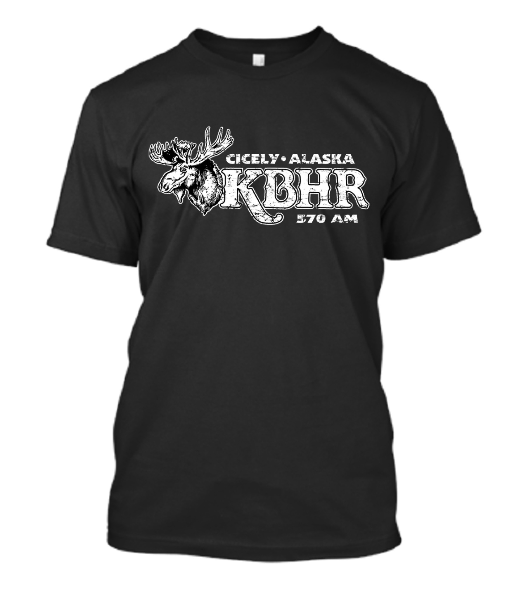 Cicely Alaska KBHR 570 AM Moose Radio T-Shirt