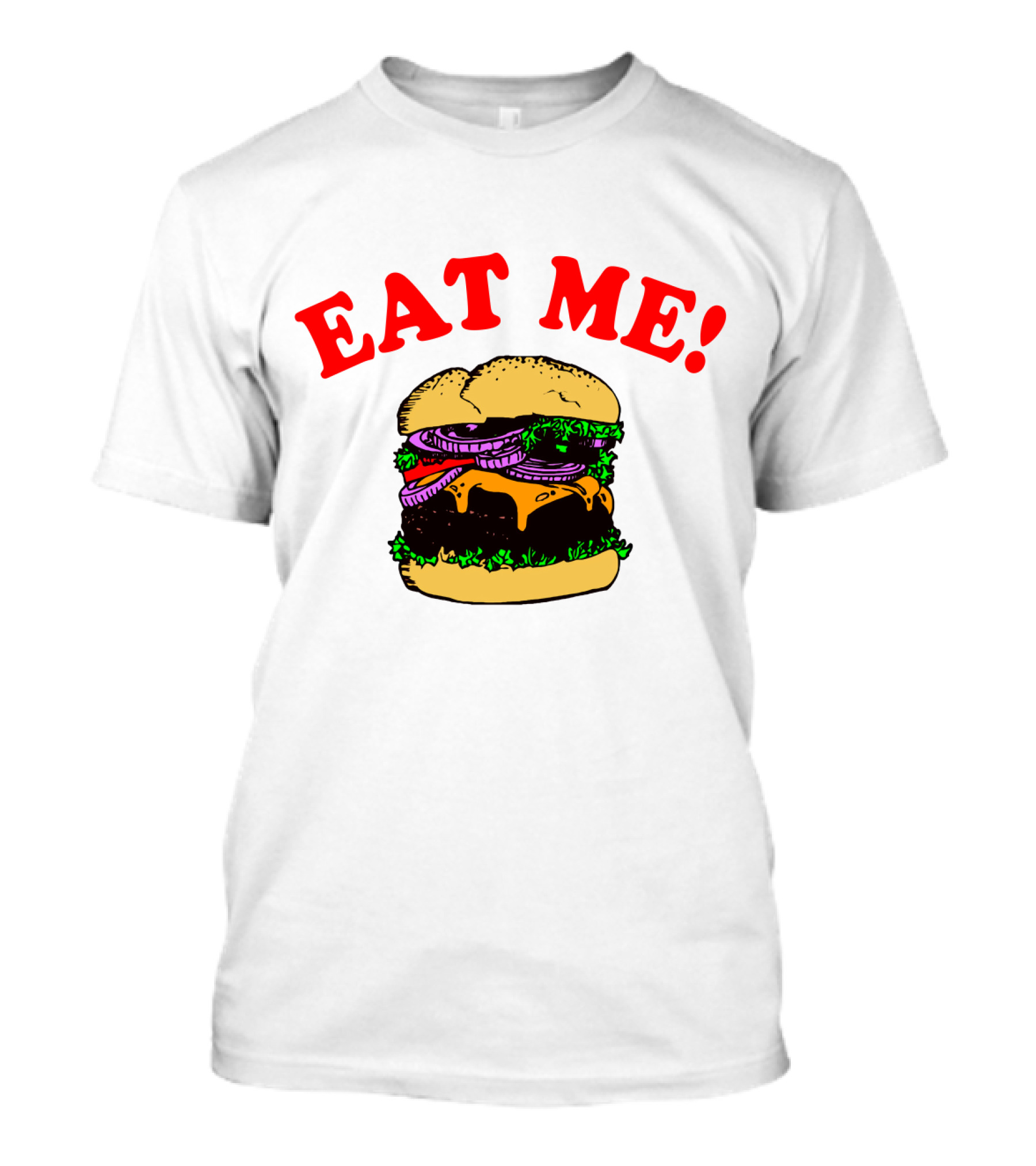 Captain Spaulding Eat Me Burger Text T-Shirt