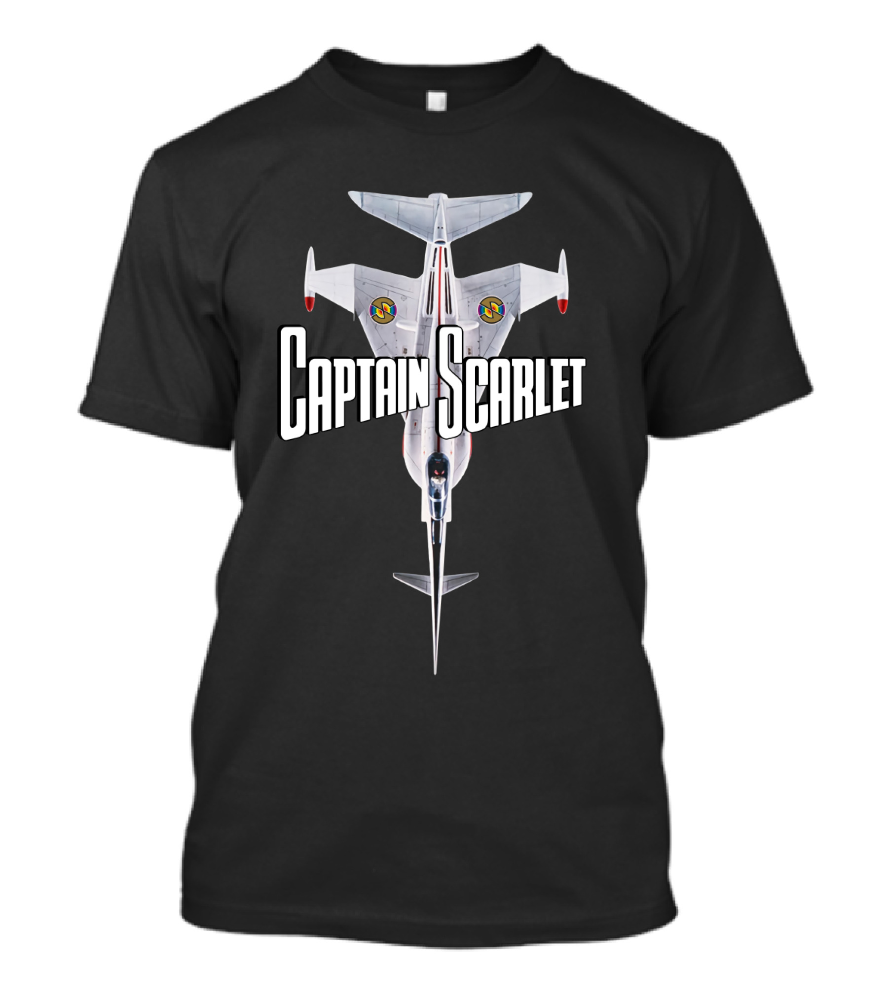 Captain Scarlet Spectrum Angel Interceptor Aircraft T-Shirt
