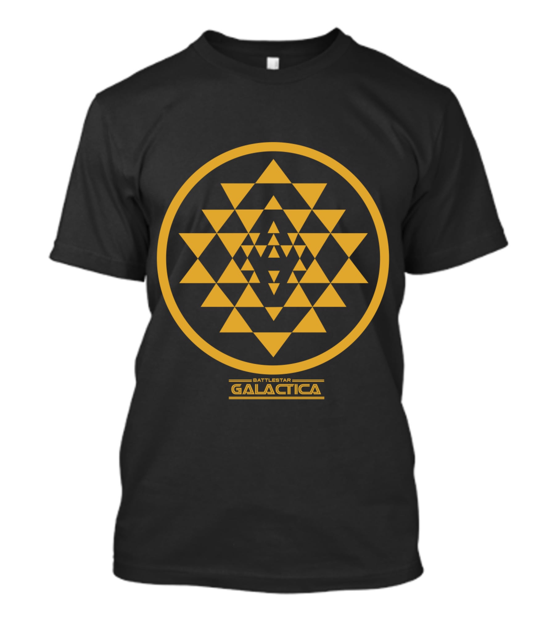 Battlestar Galactica Gold Squadron Pyramid Emblem T-Shirt