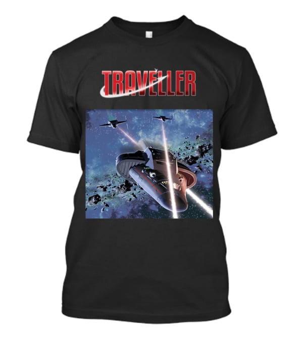 Traveller Space Adventure Cosmic Battle Scene T-Shirt